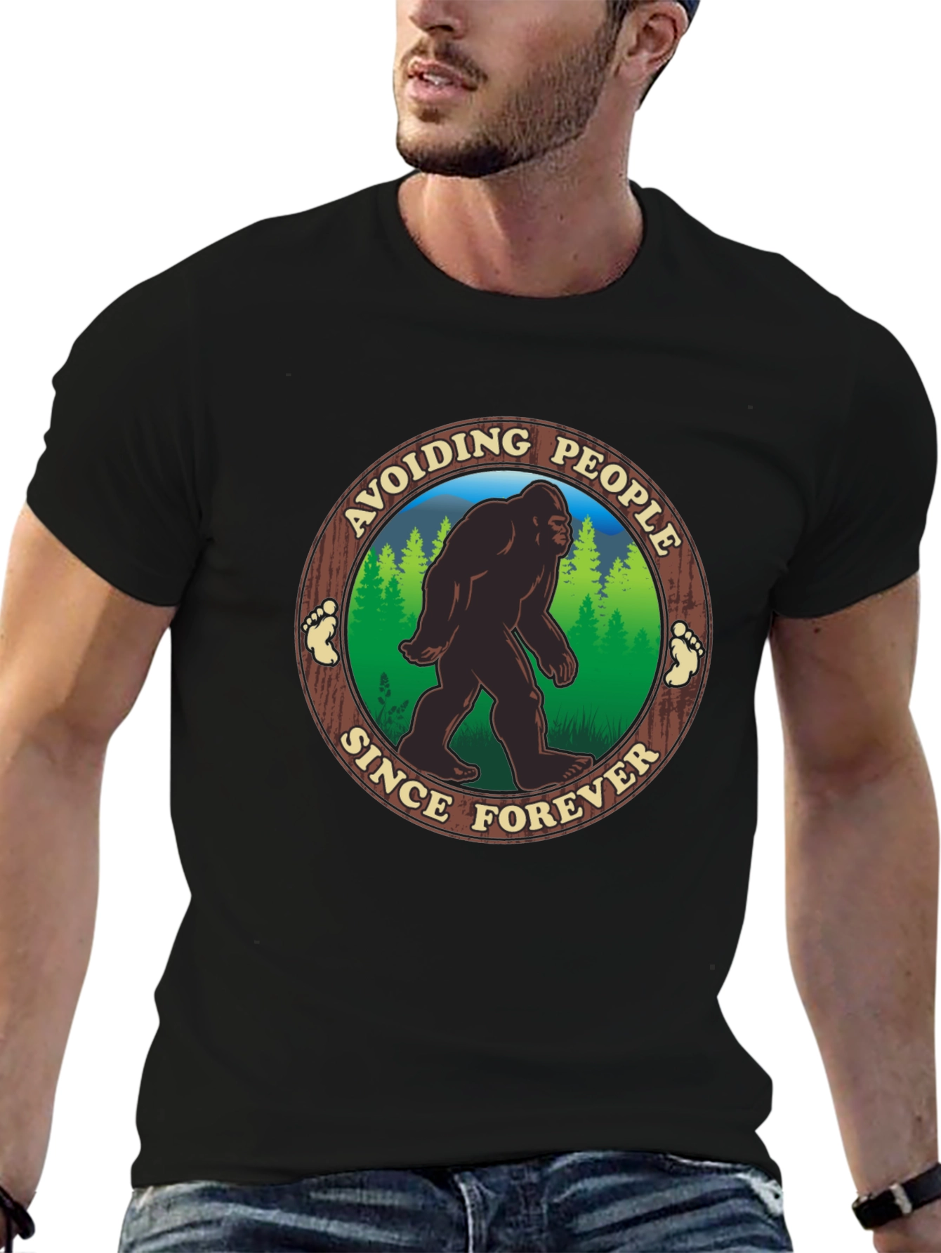 Avoiding People Since Forever Bigfoot T-Shirt