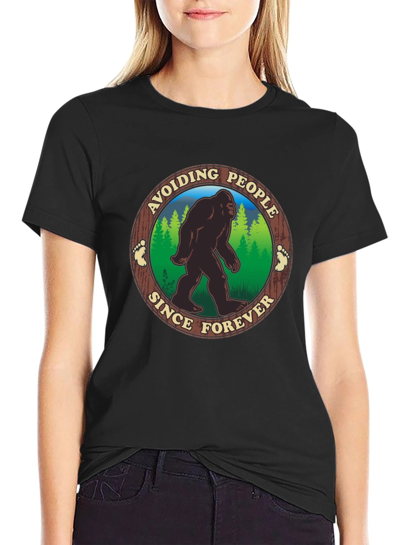 Avoiding People Since Forever Bigfoot T-Shirt
