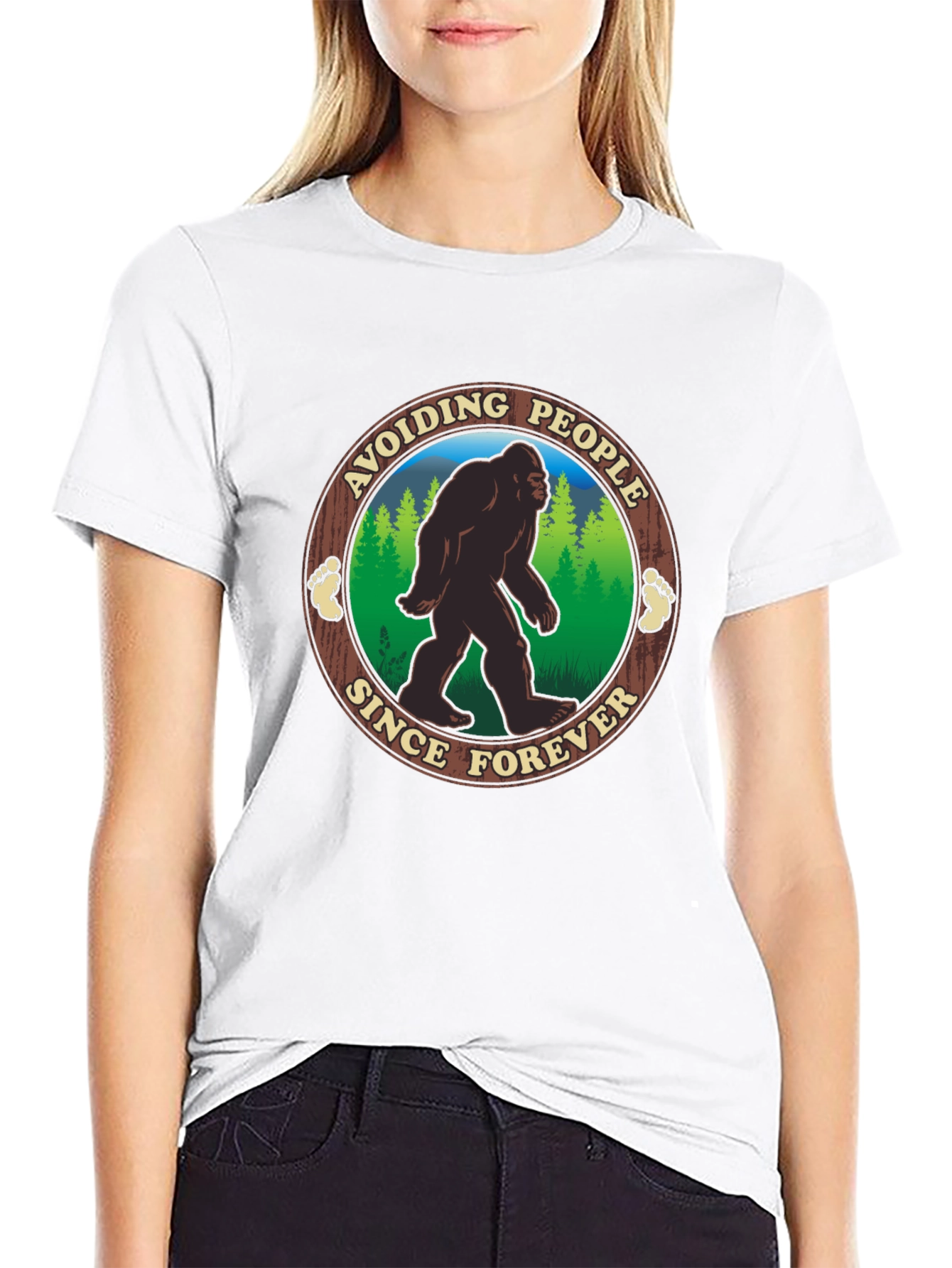 Avoiding People Since Forever Bigfoot T-Shirt