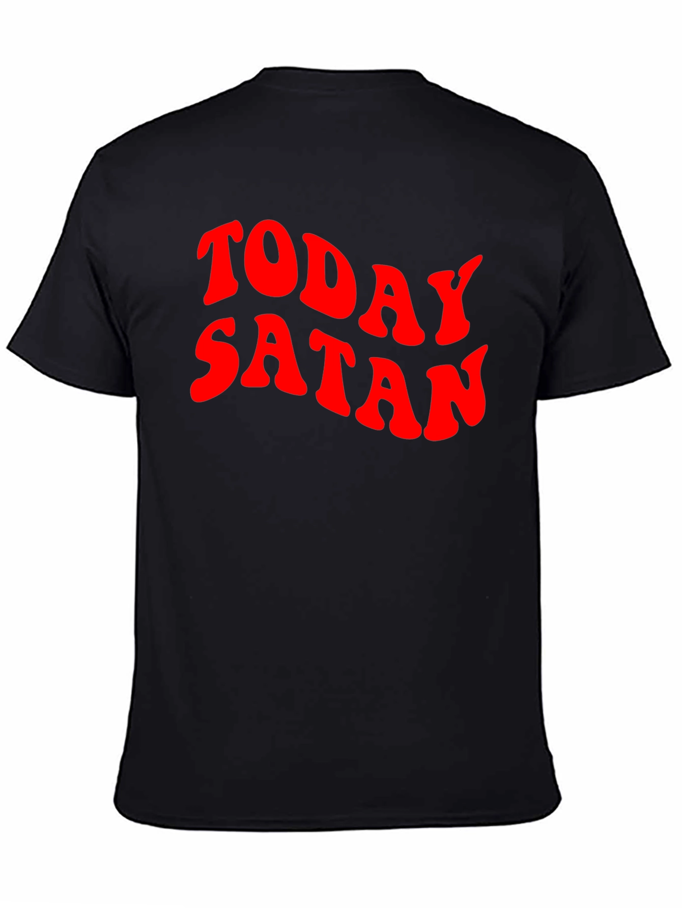 Today Satan Graphic Tee - Black Cotton T-Shirt