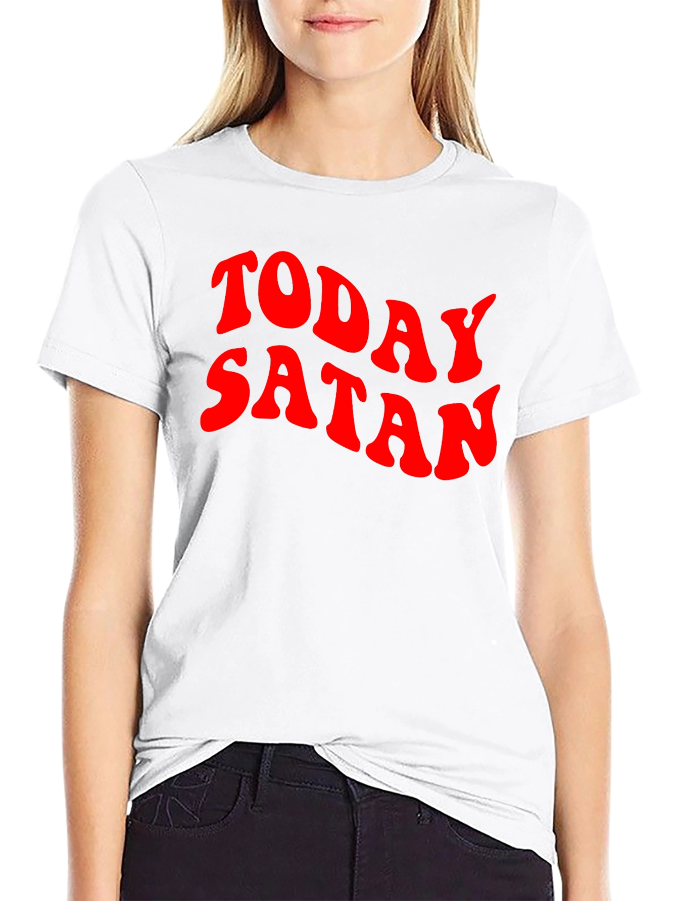 Today Satan Graphic Tee - Black Cotton T-Shirt