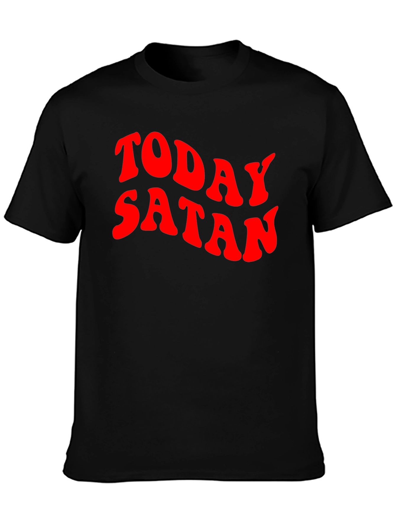 Today Satan Graphic Tee - Black Cotton T-Shirt