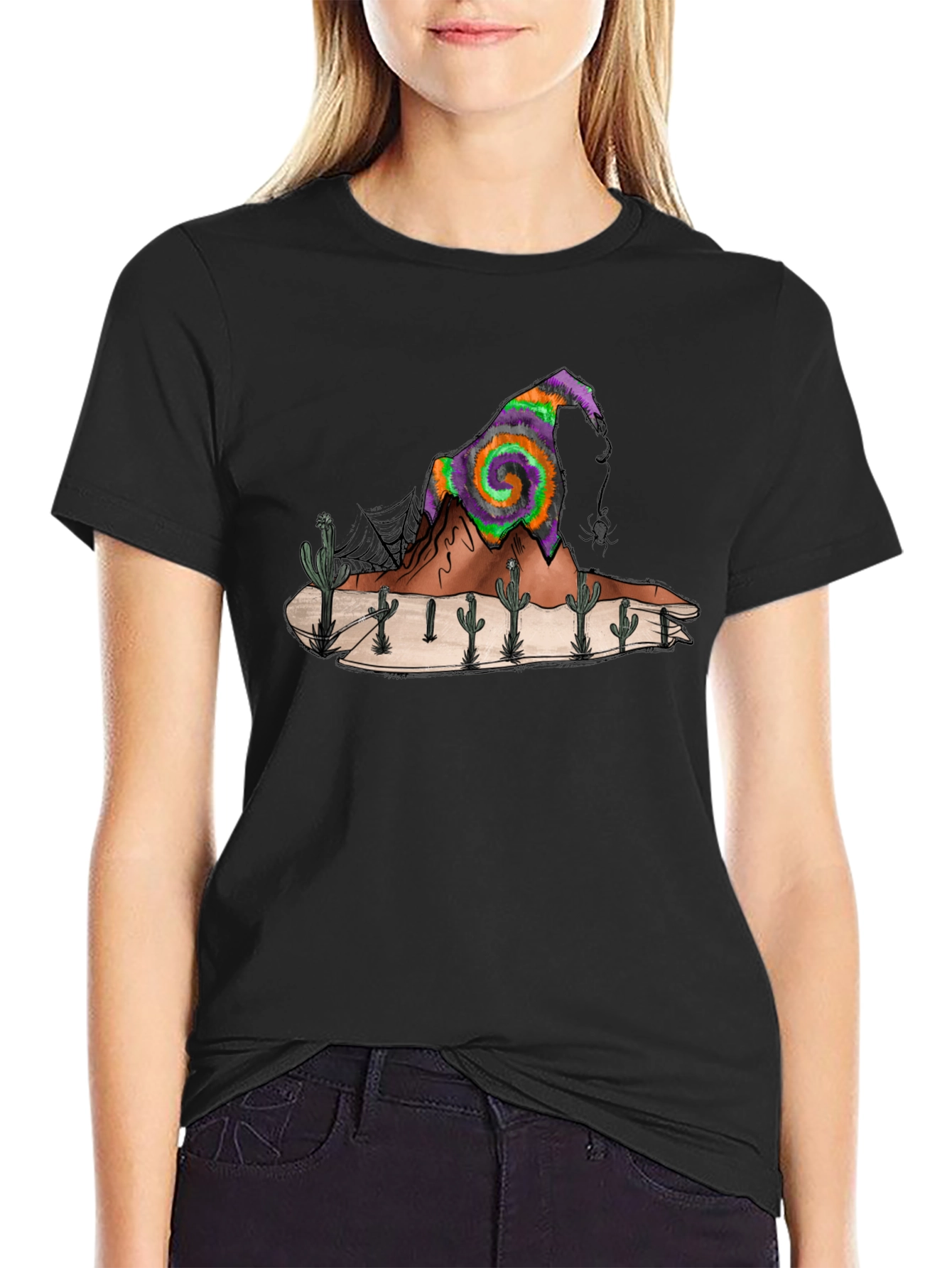 Desert Witch Hat Graphic Tee - Mens Black T-Shirt