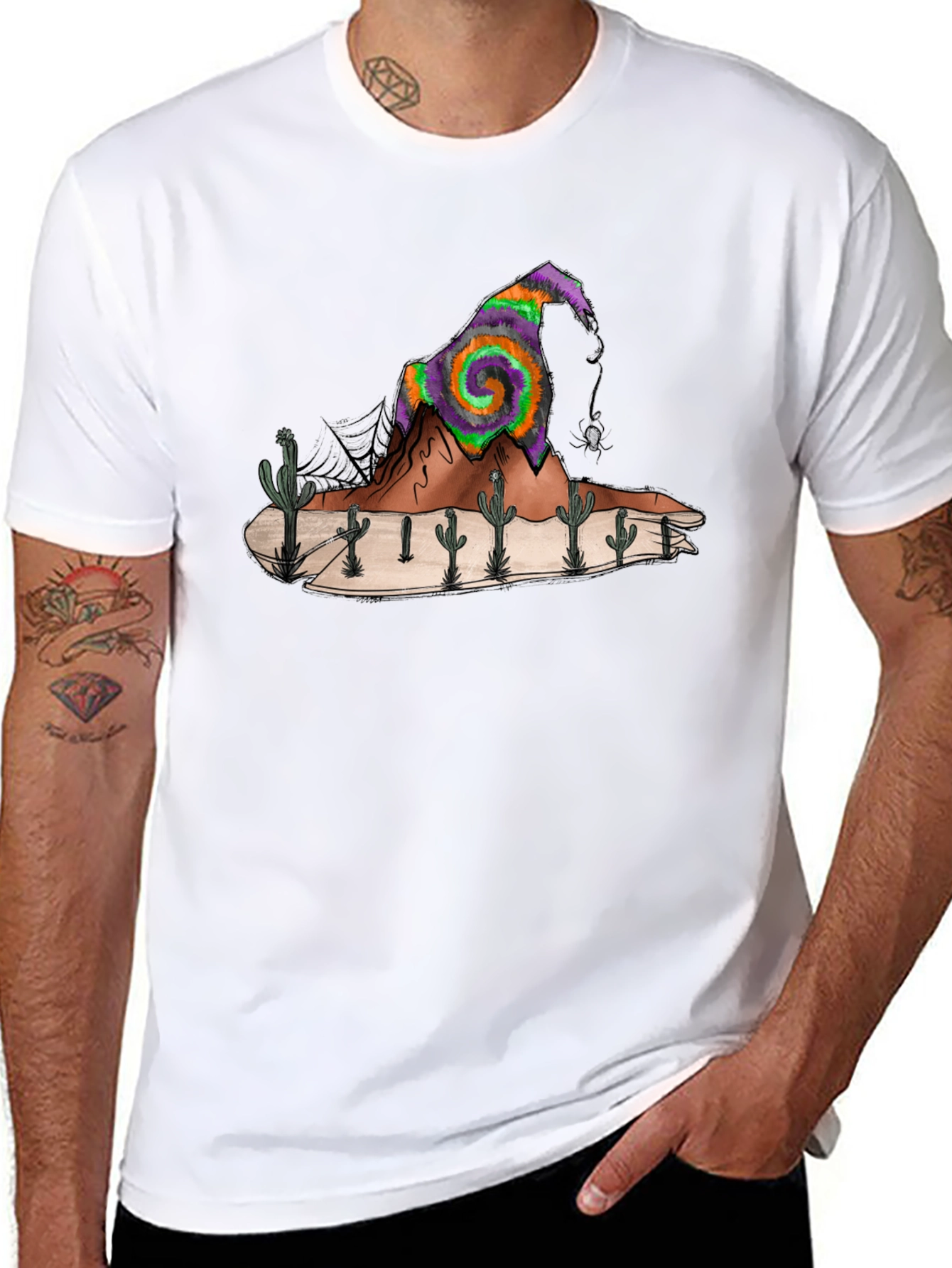 Desert Witch Hat Graphic Tee - Mens Black T-Shirt