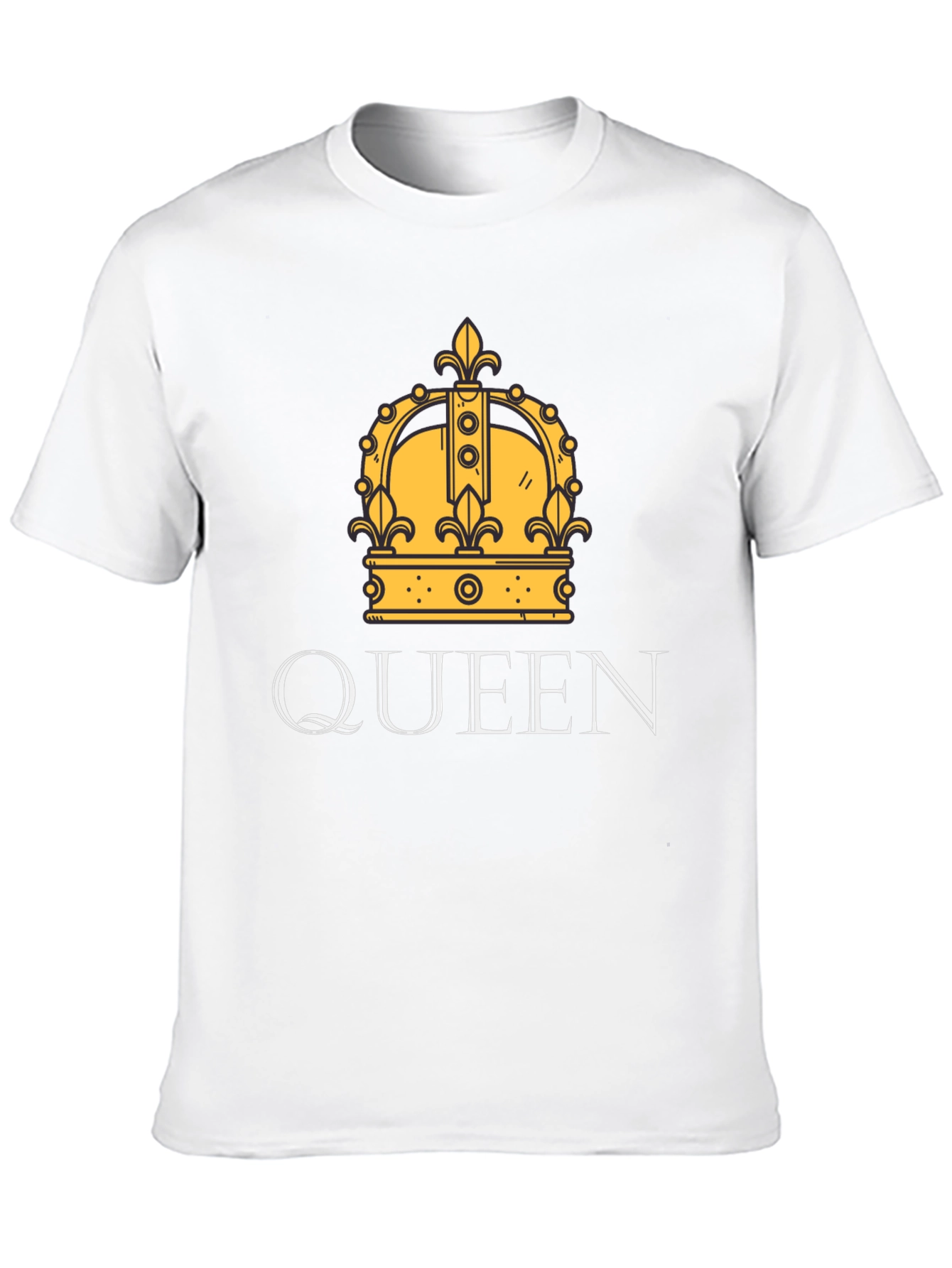 Queen Crown Graphic Print Black T-Shirt