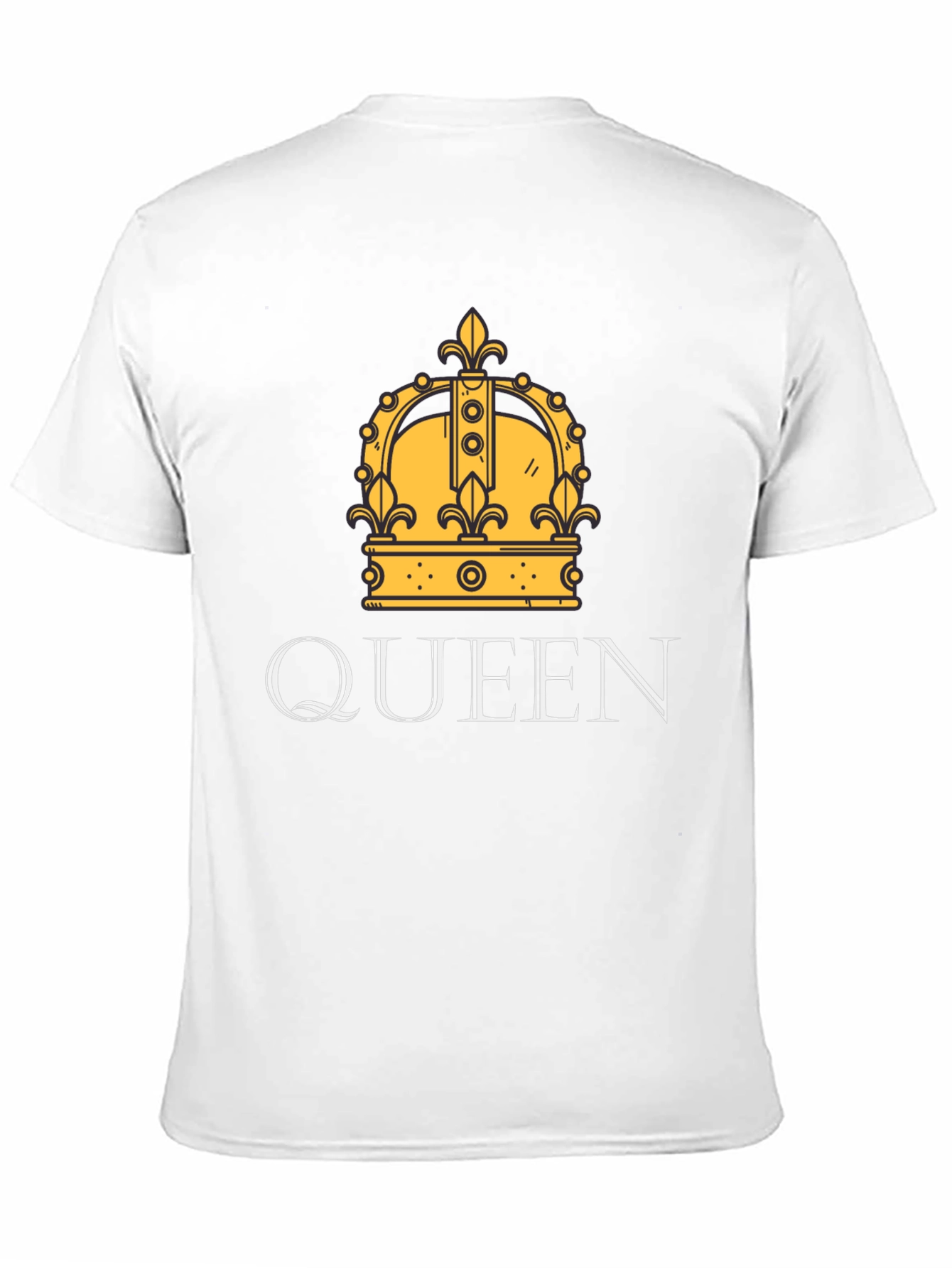 Queen Crown Graphic Print Black T-Shirt