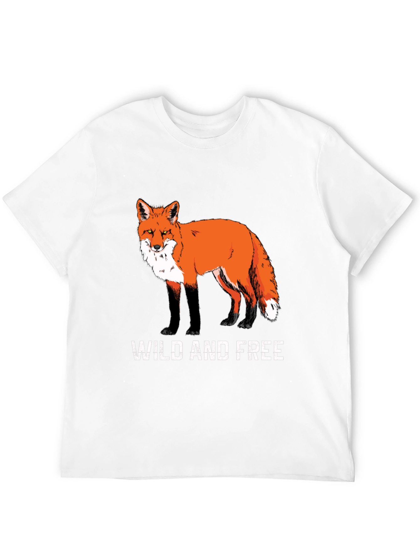 Wild and Free Fox Graphic Tee - Black
