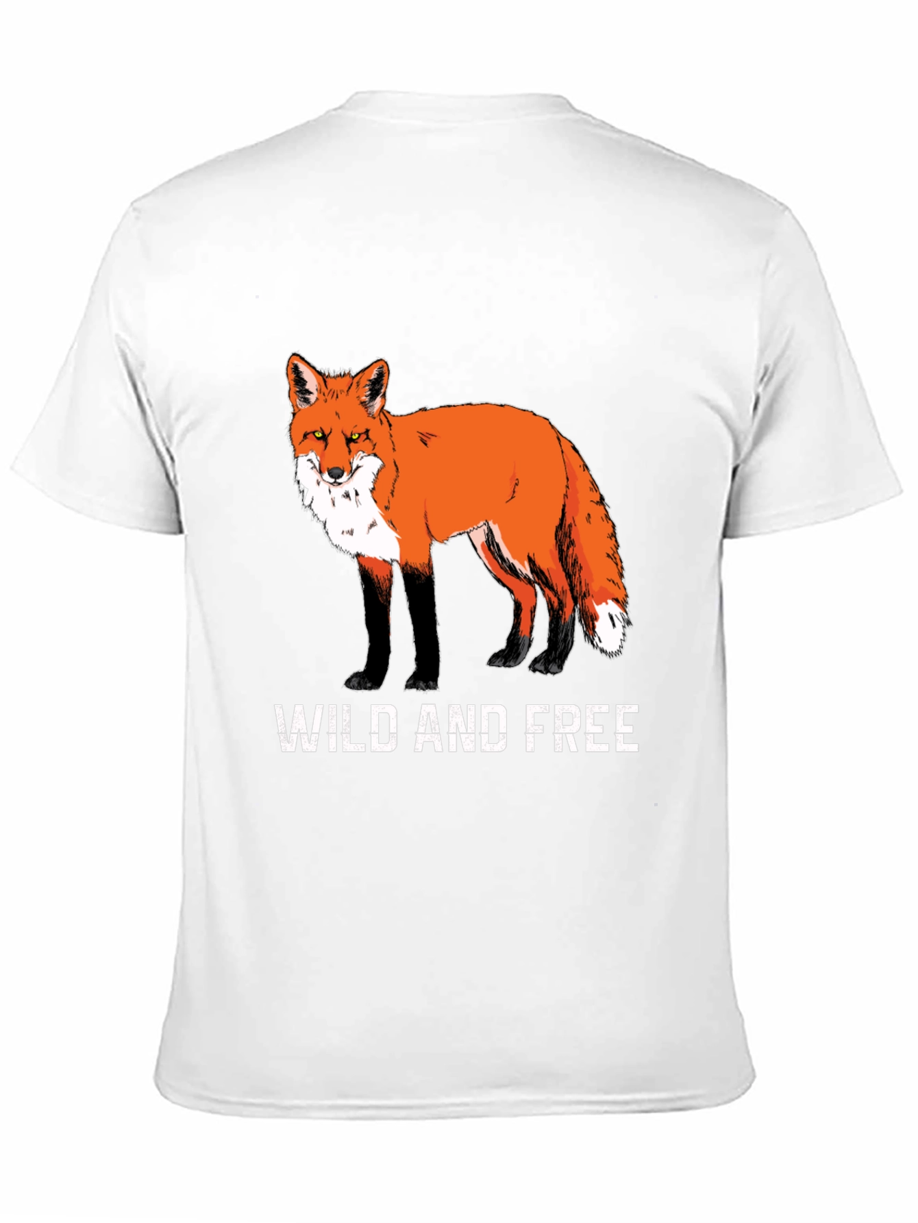Wild and Free Fox Graphic Tee - Black