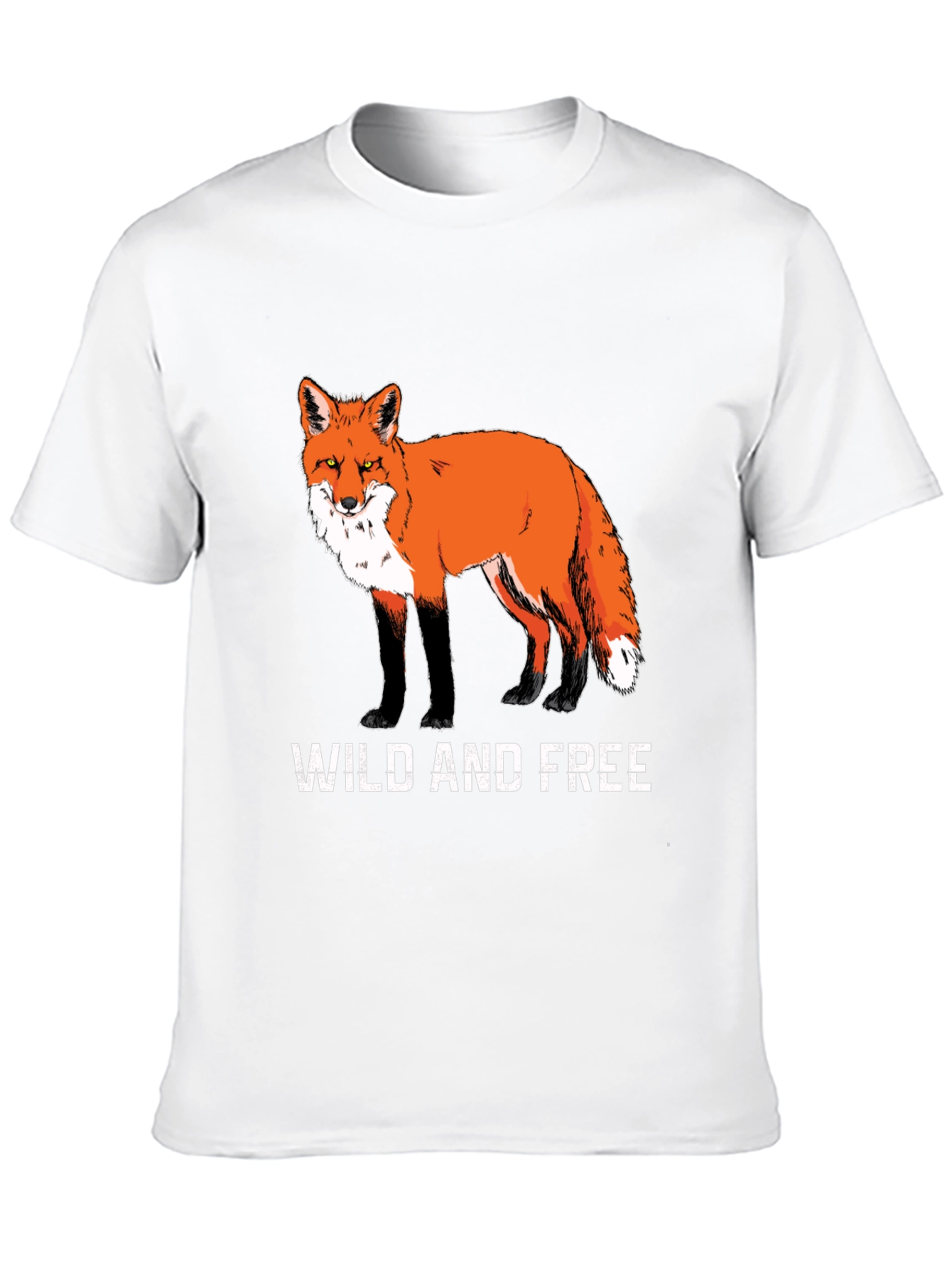 Wild and Free Fox Graphic Tee - Black