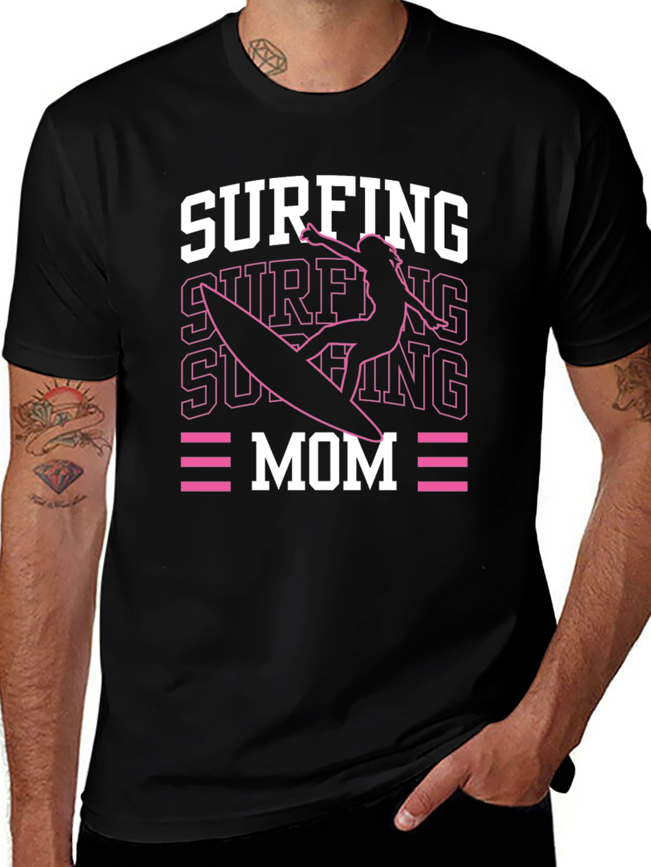 Surfing Mom Graphic T-Shirt