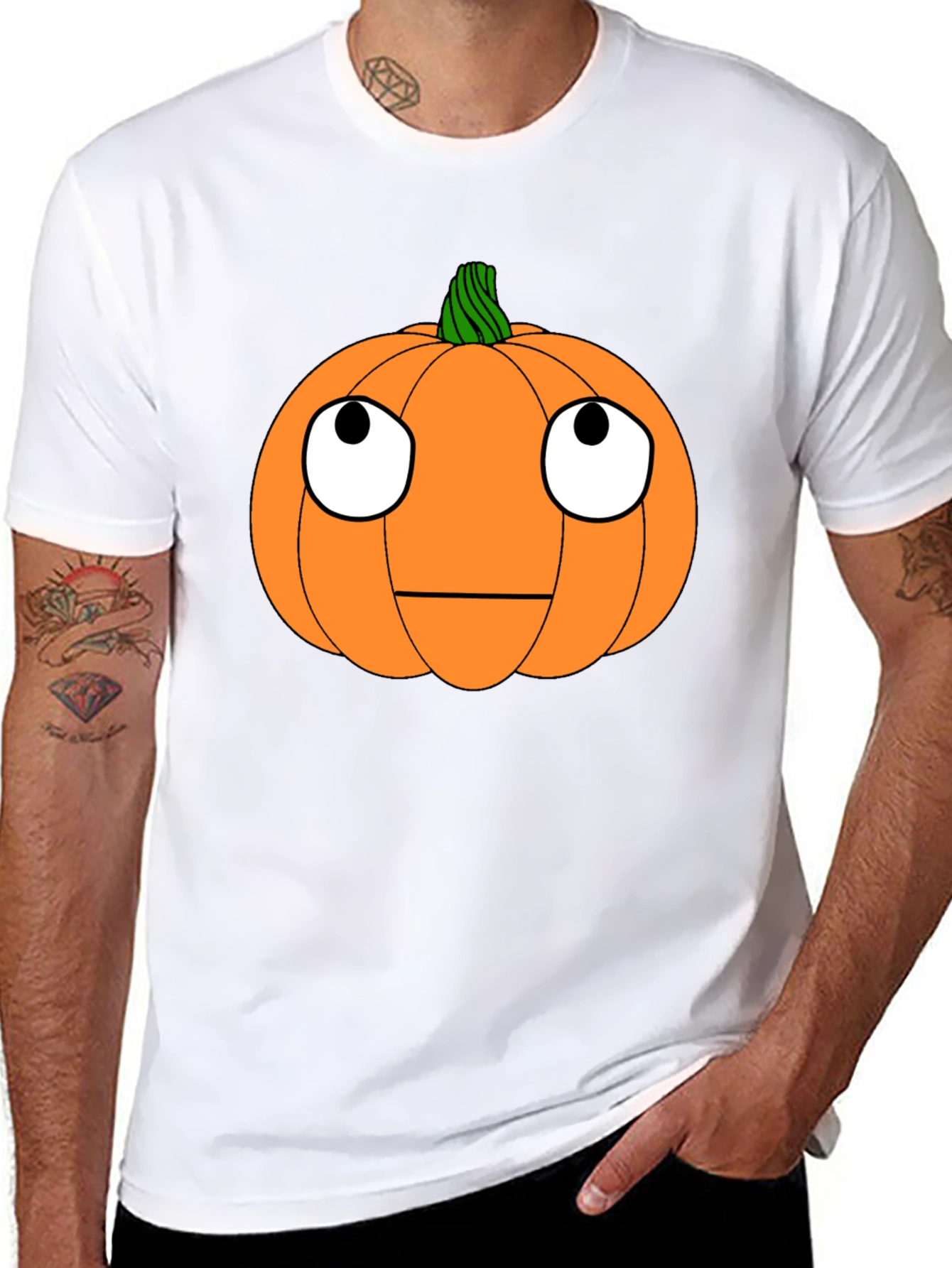 Funny Pumpkin Face Halloween T-Shirt