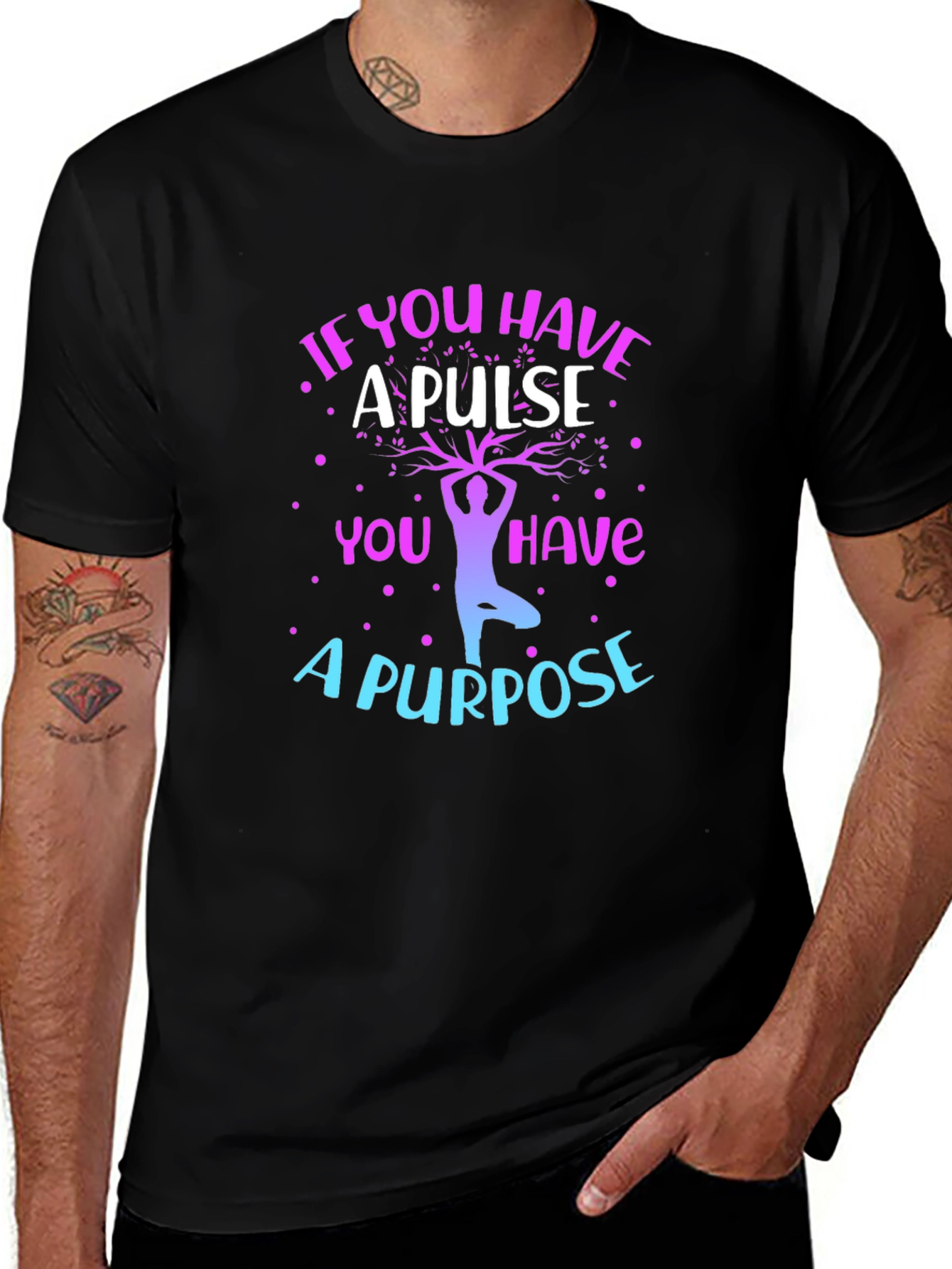 Inspirational Yoga T-Shirt - A Pulse A Purpose