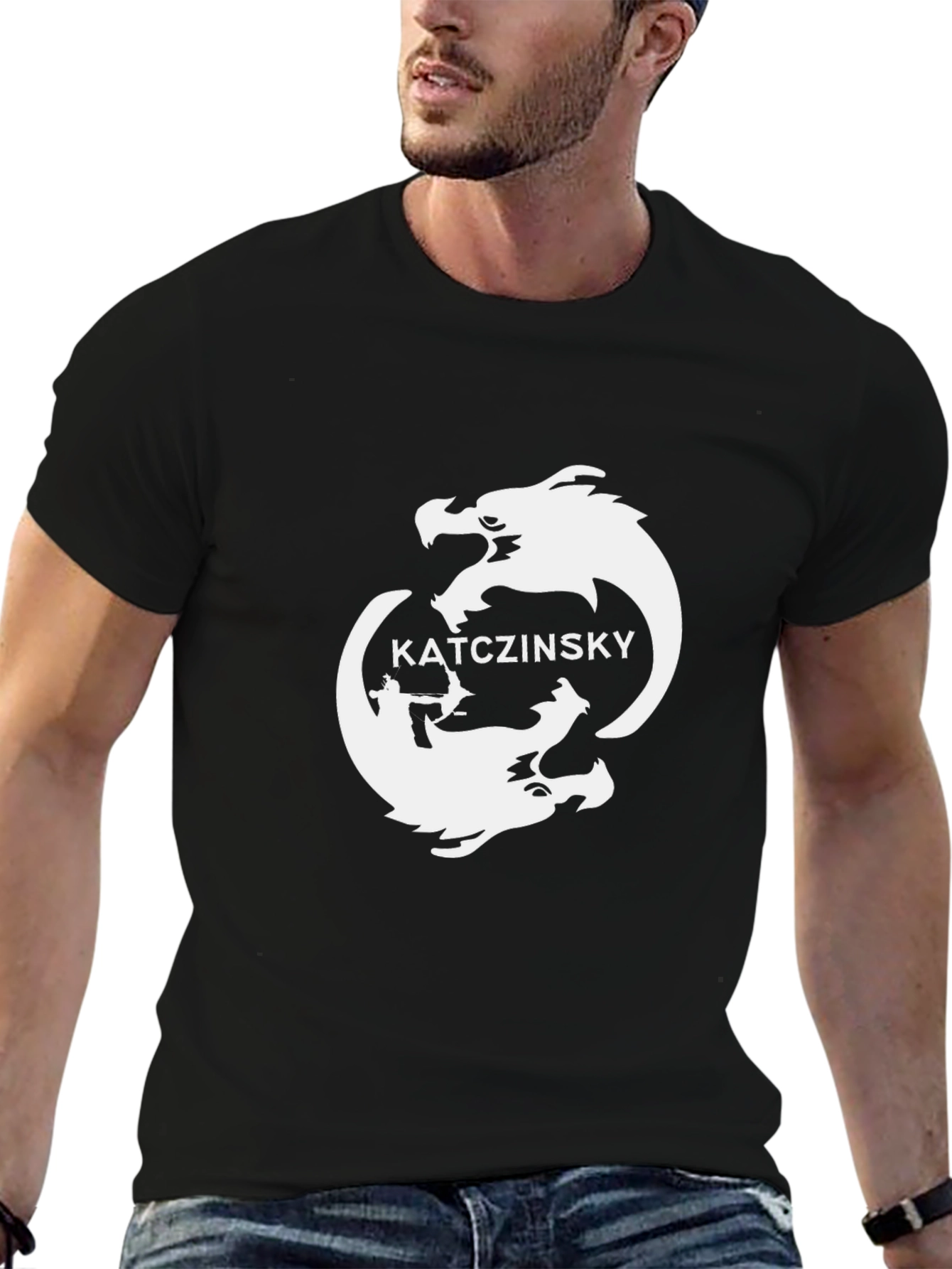 Katczinsky Yin Yang Dragon Black Tee
