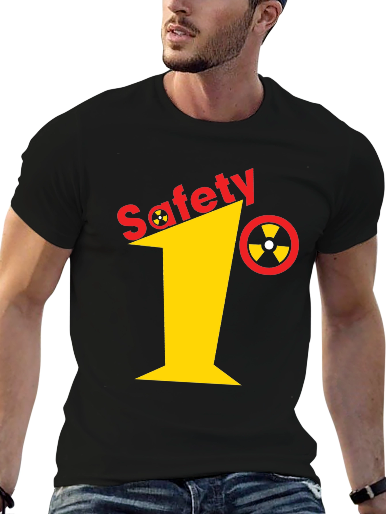 Safety First T-Shirt Black Graphic Tee