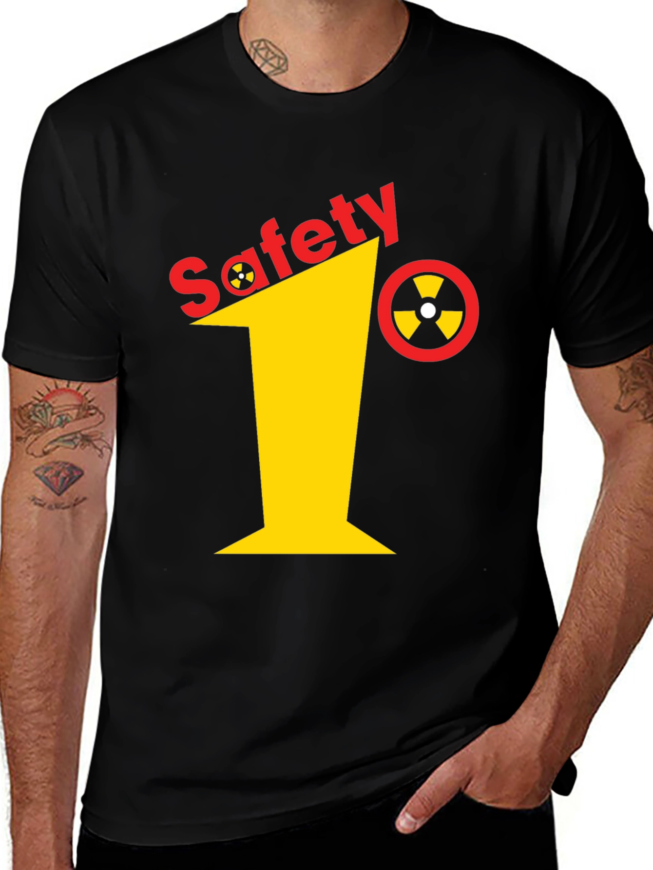 Safety First T-Shirt Black Graphic Tee