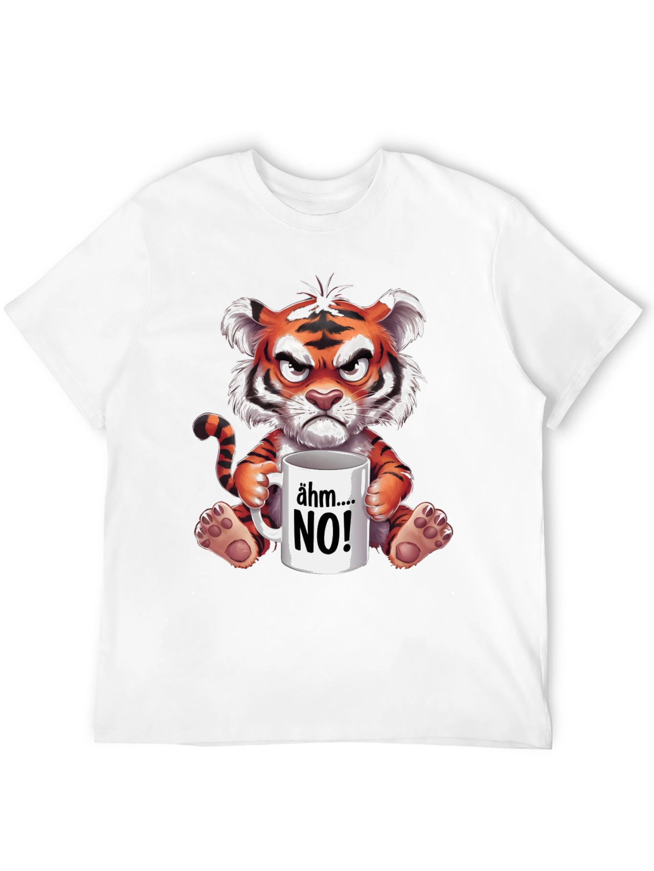 Grumpy Tiger NO! Graphic T-Shirt