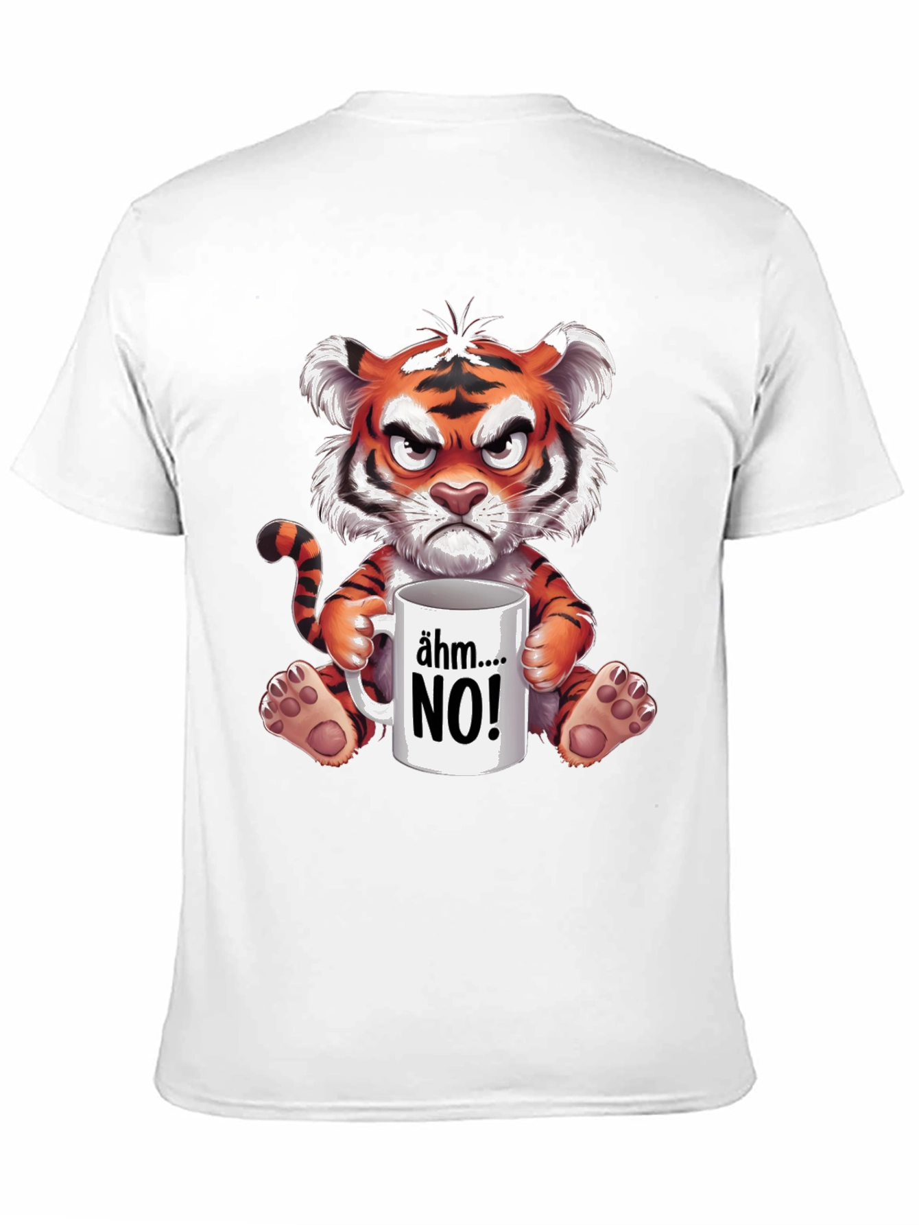 Grumpy Tiger NO! Graphic T-Shirt