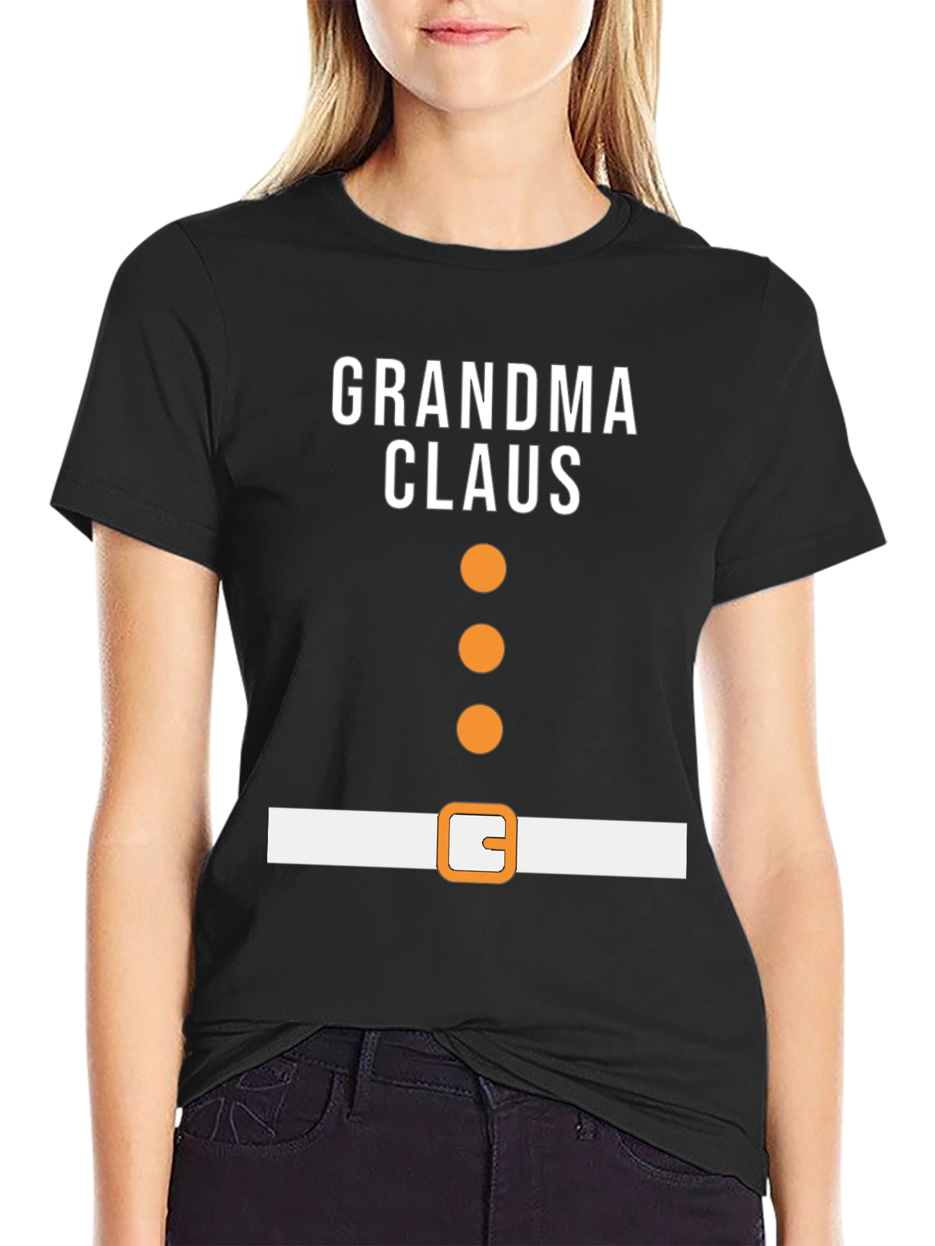 Grandma Claus Holiday Graphic Tee - Festive Christmas Shirt
