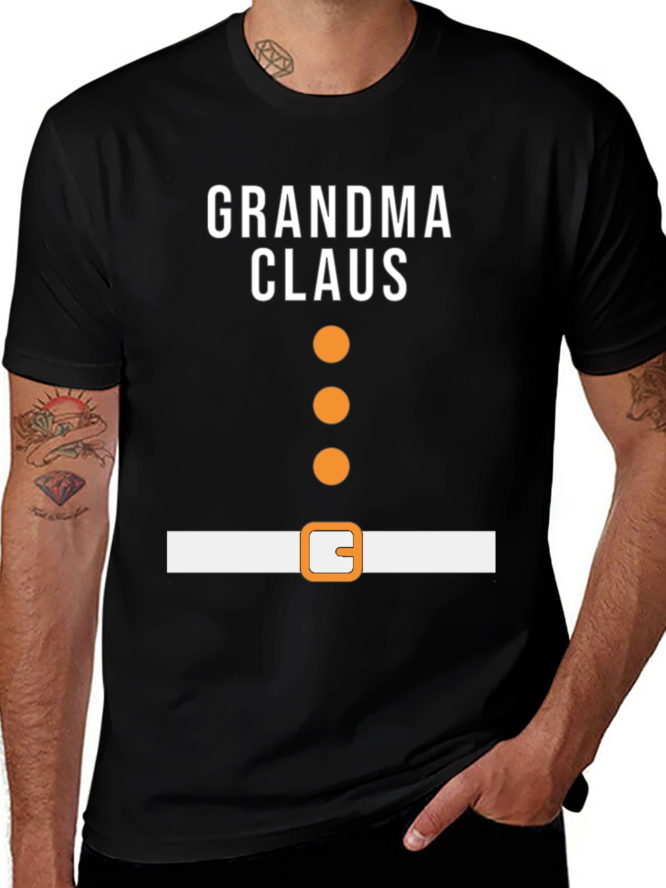 Grandma Claus Holiday Graphic Tee - Festive Christmas Shirt