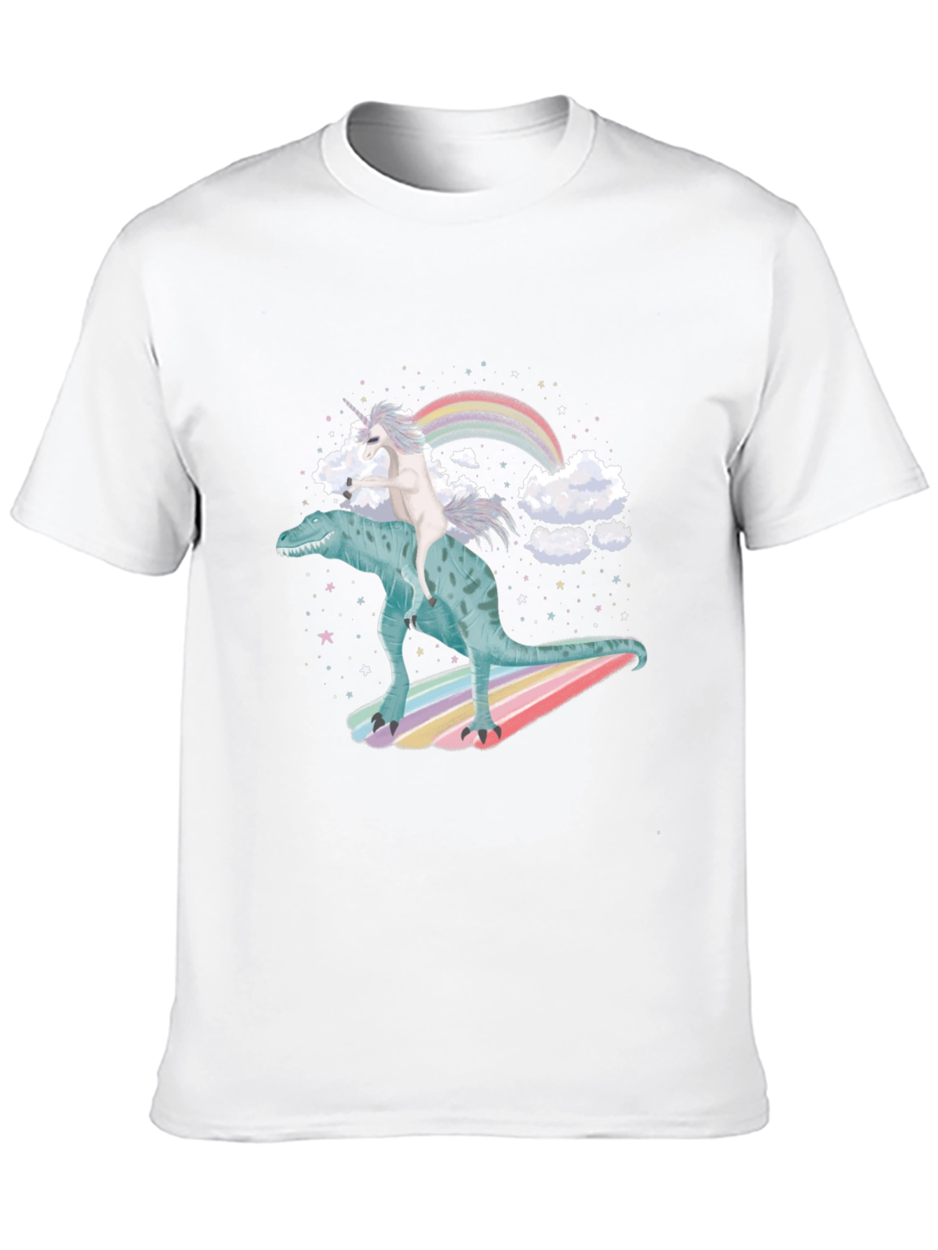 Unicorn Riding Dinosaur T-Shirt