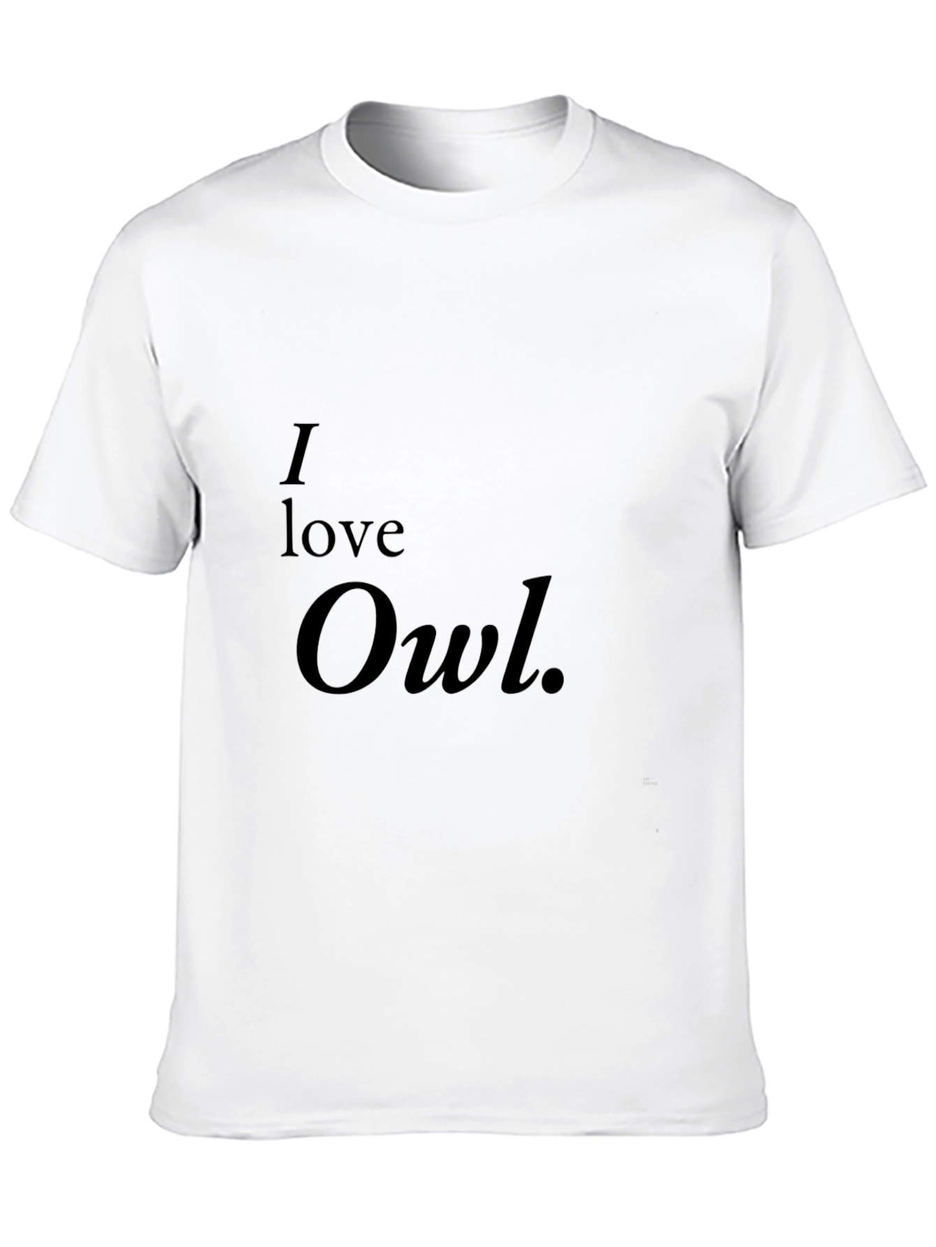 I Love Owl Graphic Black T-Shirt