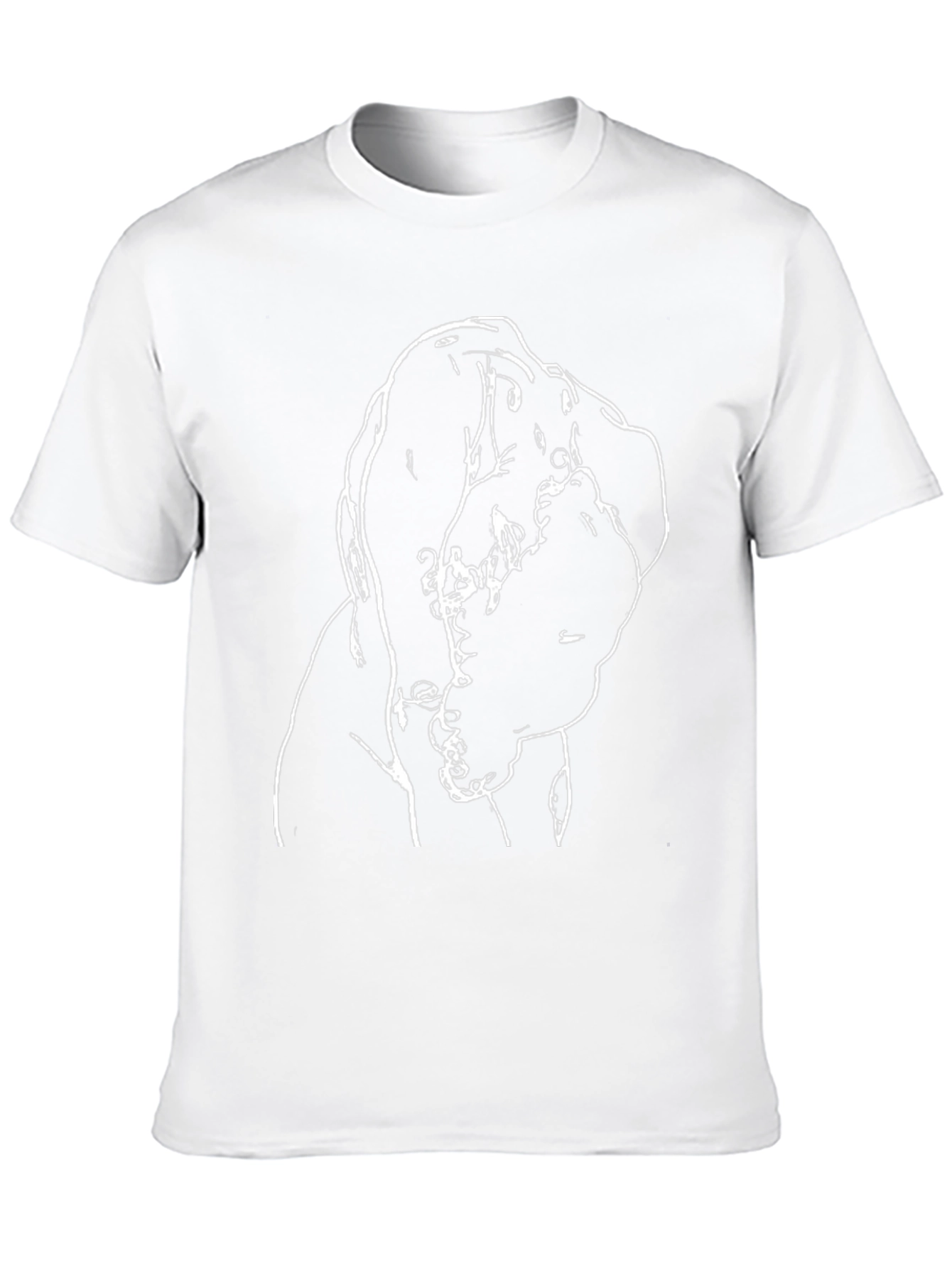 Unique Black T-Shirt with Abstract White Print