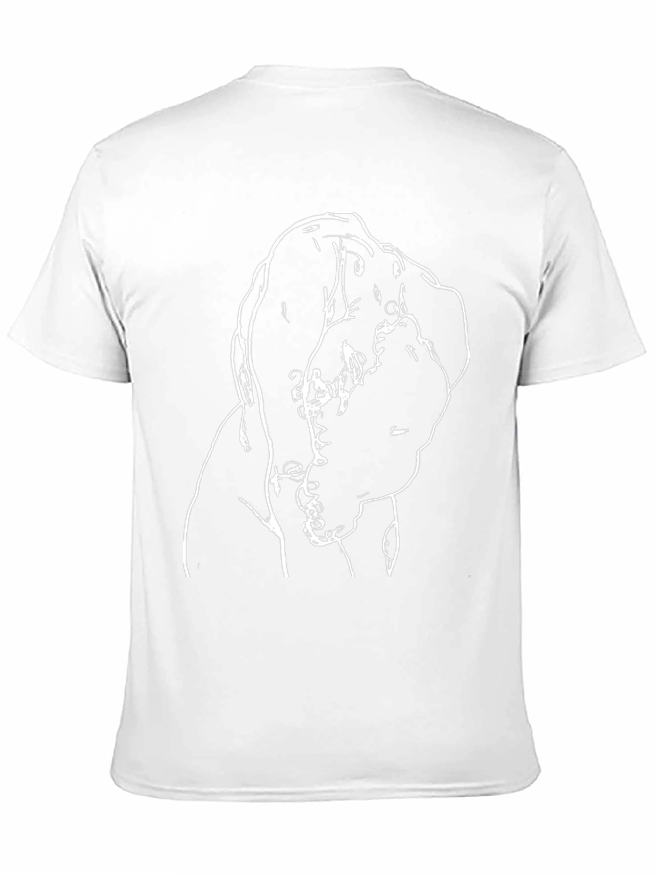 Unique Black T-Shirt with Abstract White Print