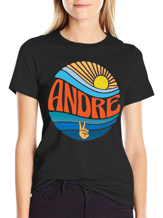 Andre Retro T-Shirt - Peace and Waves Design