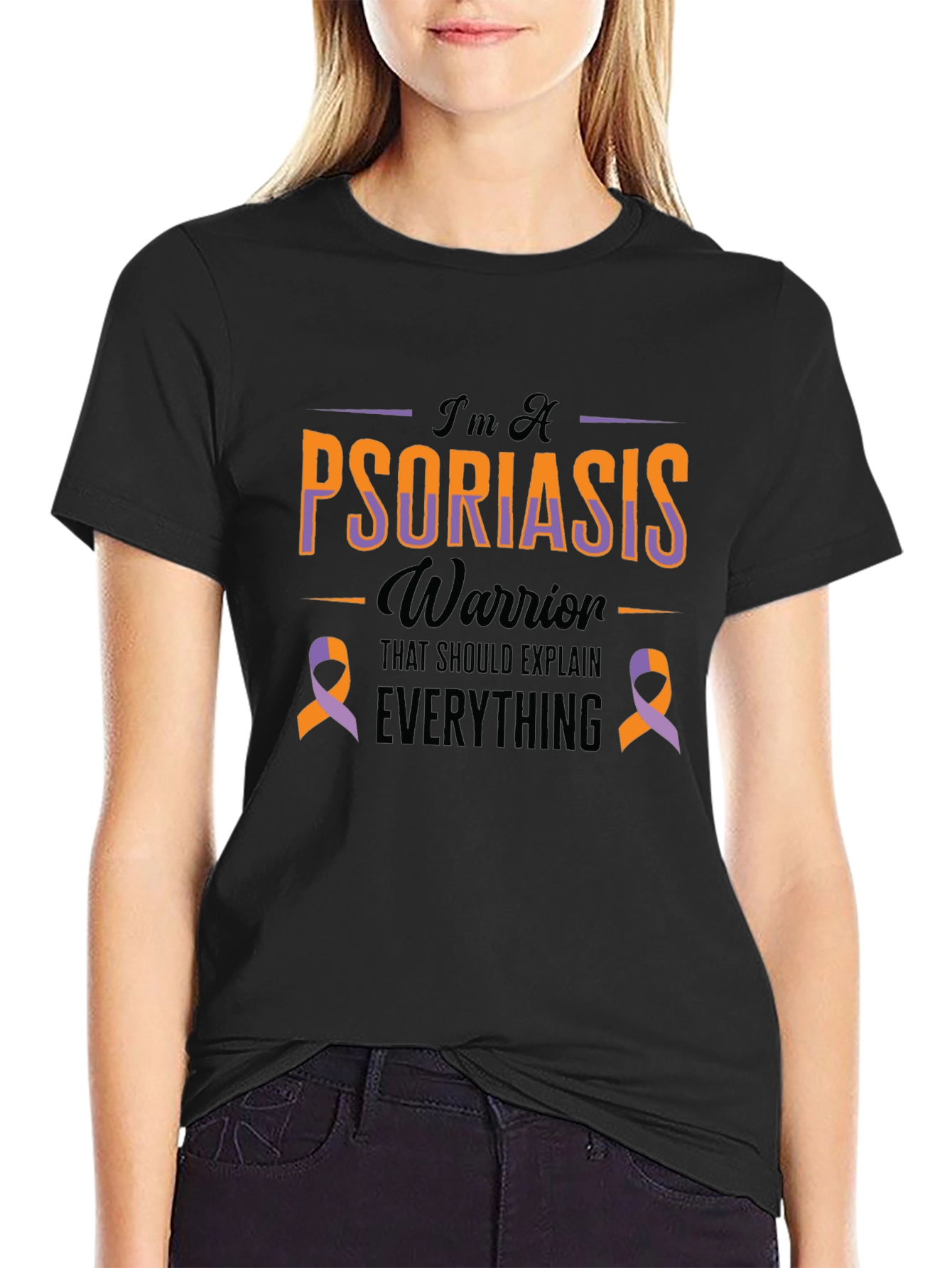 Psoriasis Warrior T-Shirt - Awareness Ribbon