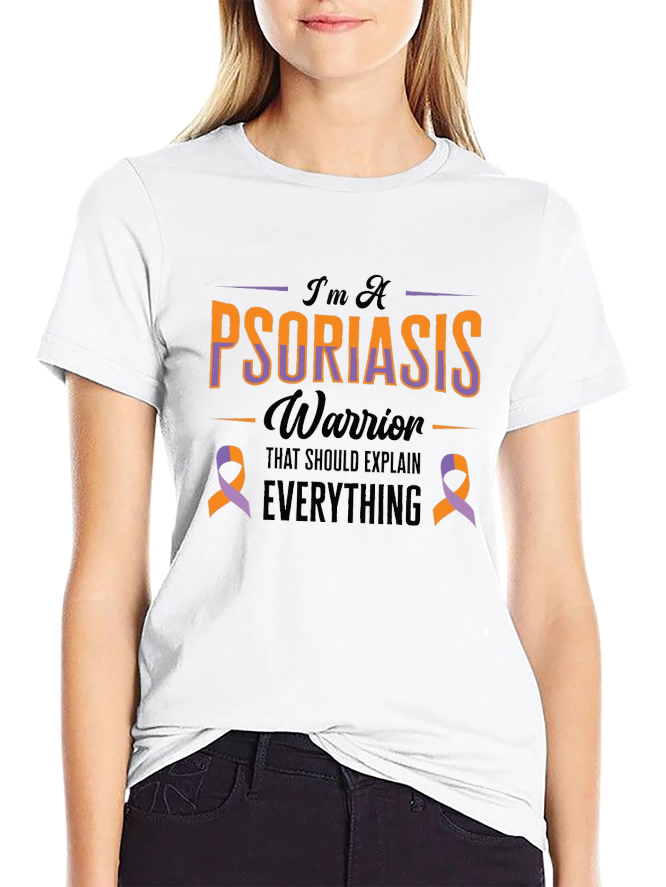 Psoriasis Warrior T-Shirt - Awareness Ribbon