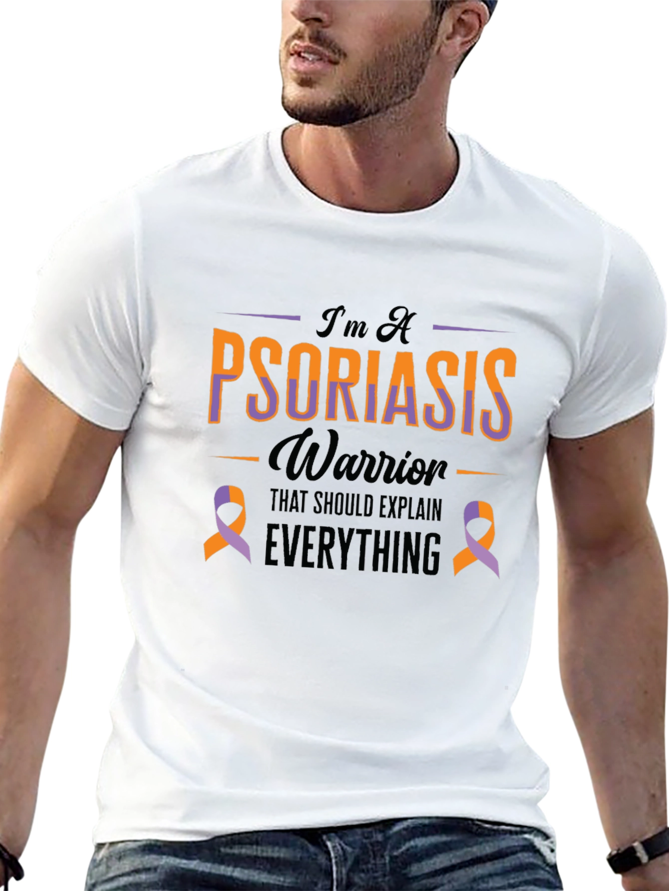 Psoriasis Warrior T-Shirt - Awareness Ribbon