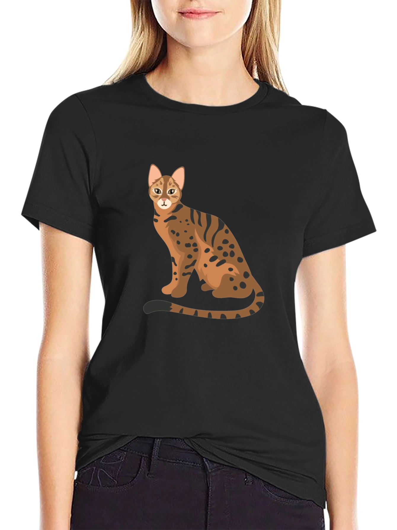 Cool Cat Graphic Tee - Unisex Black T-Shirt