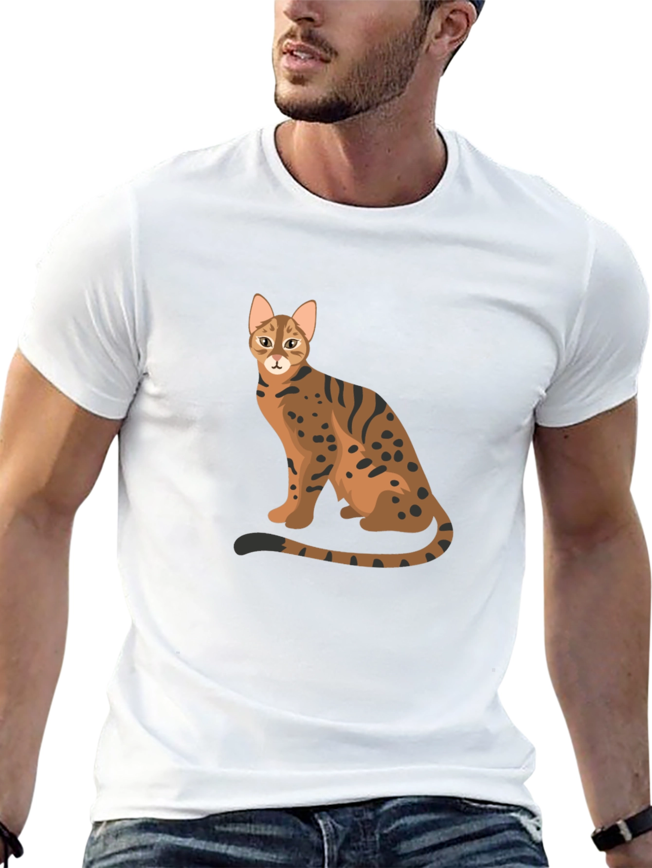 Cool Cat Graphic Tee - Unisex Black T-Shirt