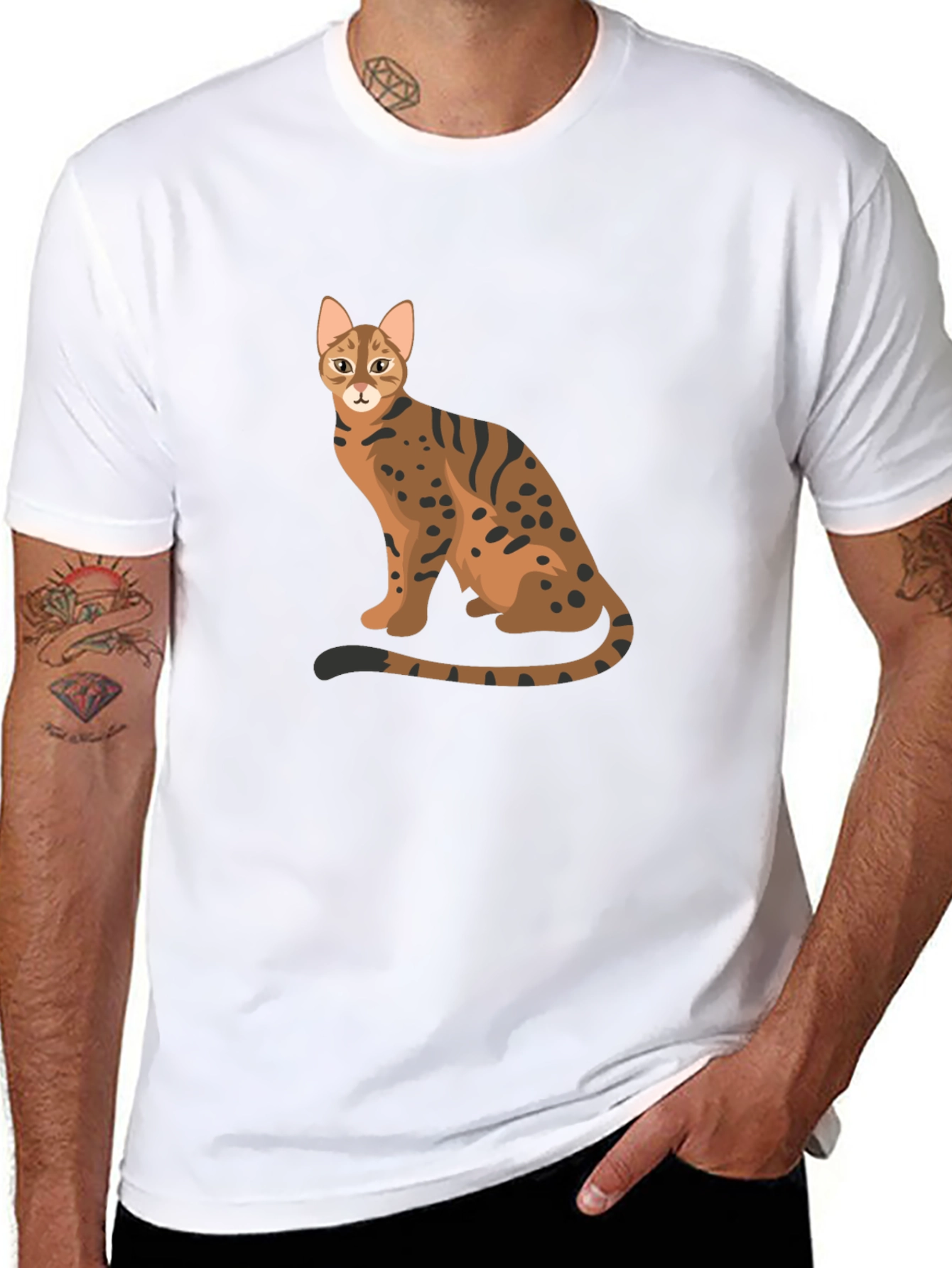 Cool Cat Graphic Tee - Unisex Black T-Shirt