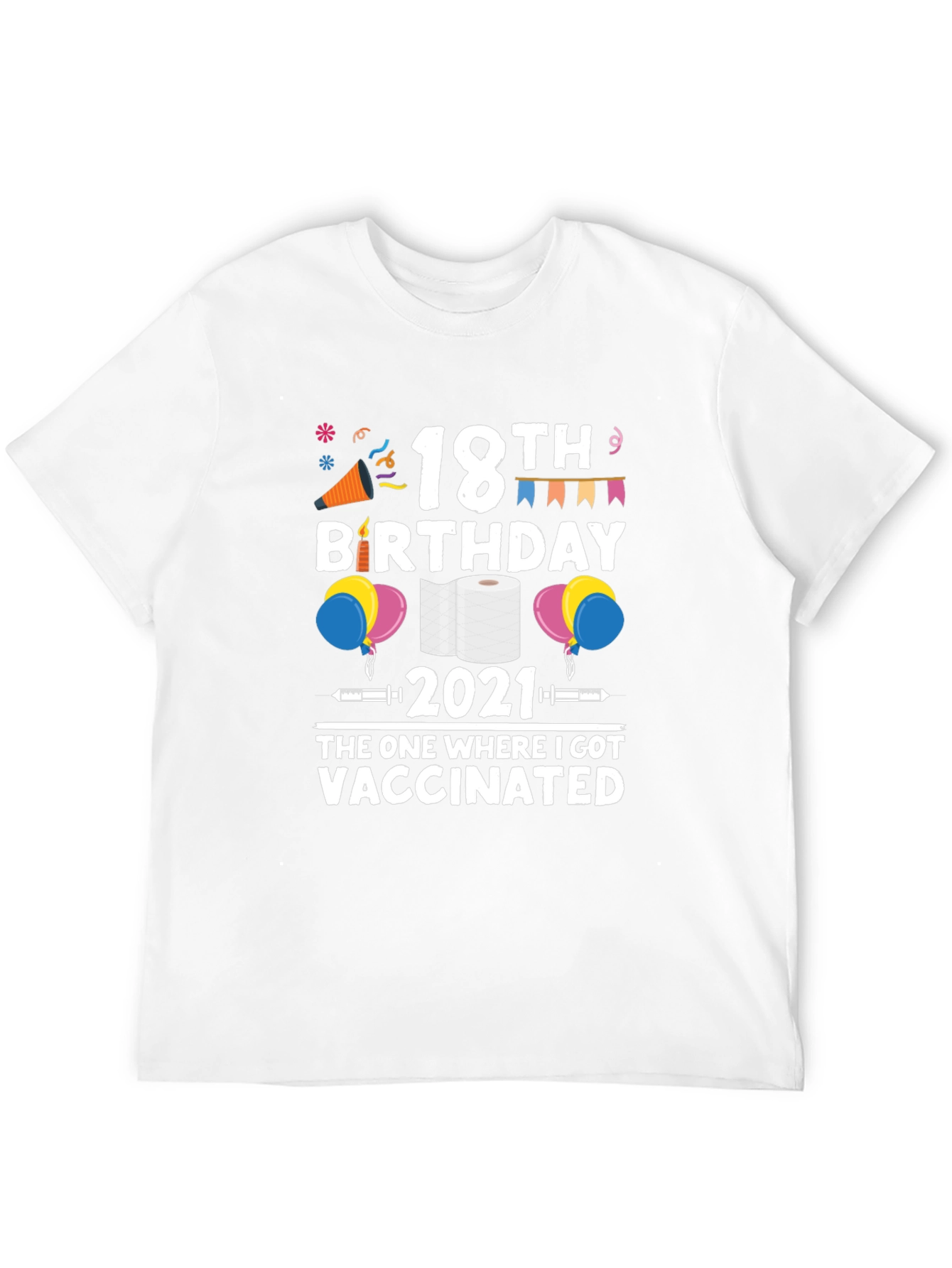 18th Birthday 2021 Vaccinated Black T-Shirt