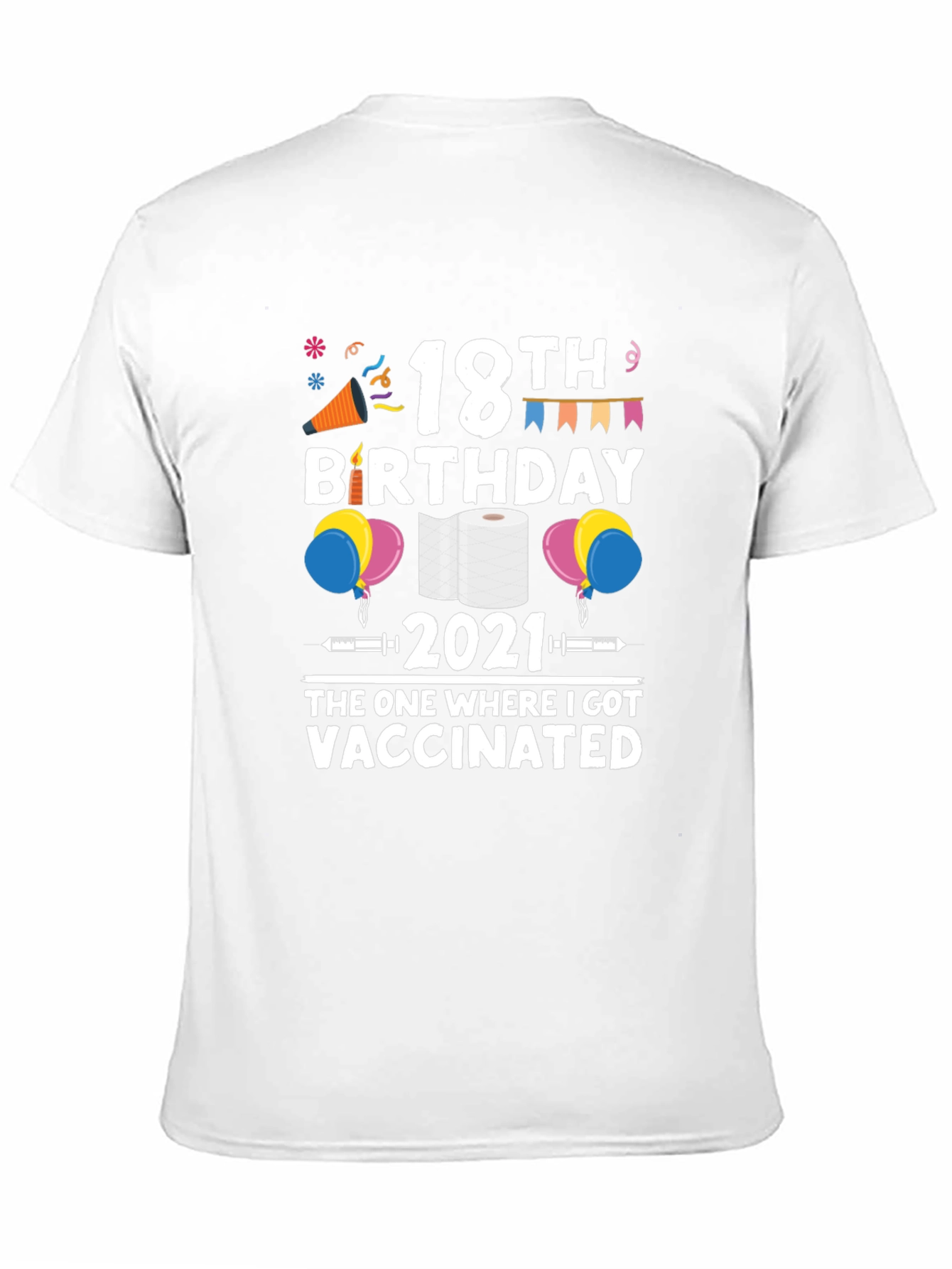 18th Birthday 2021 Vaccinated Black T-Shirt