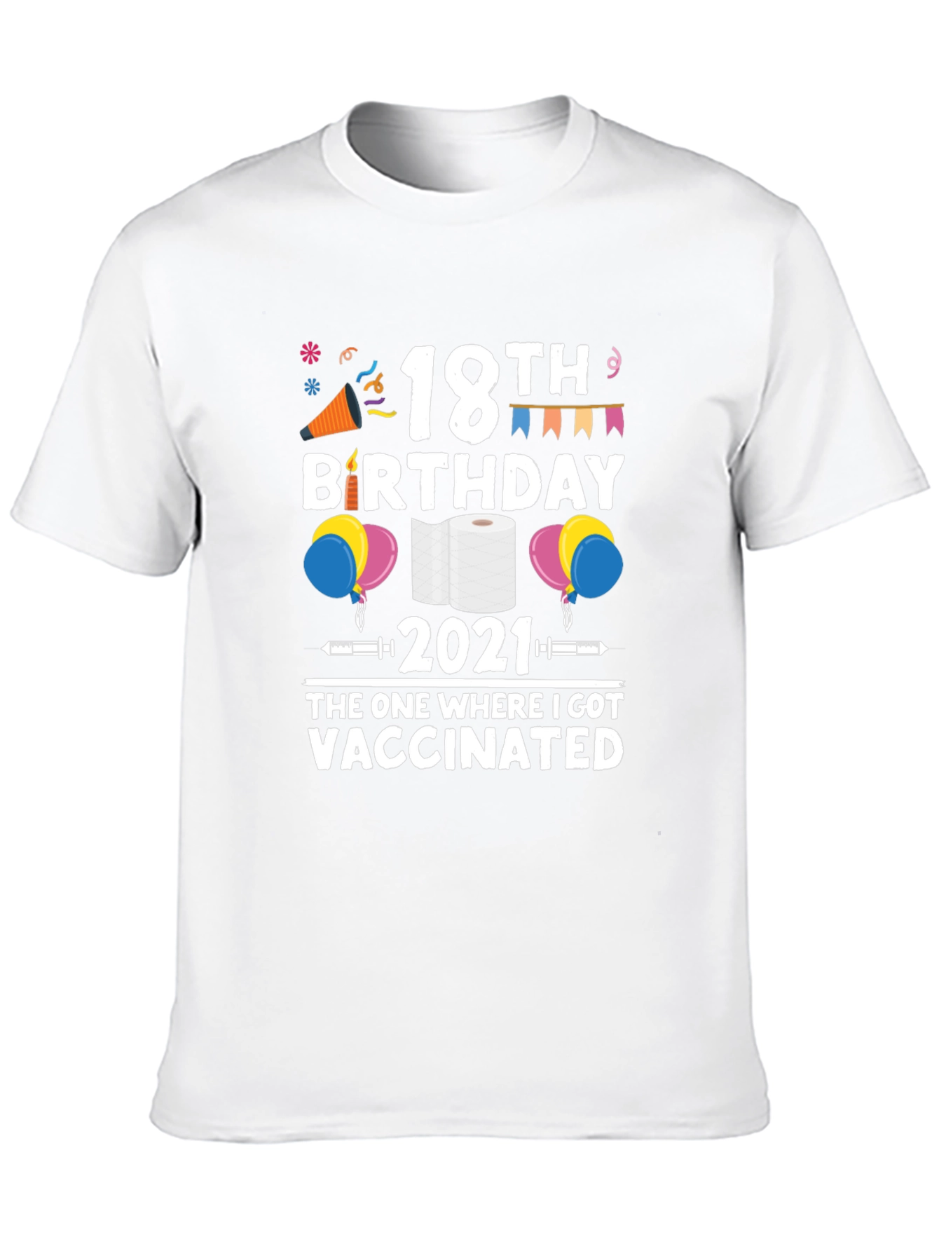 18th Birthday 2021 Vaccinated Black T-Shirt