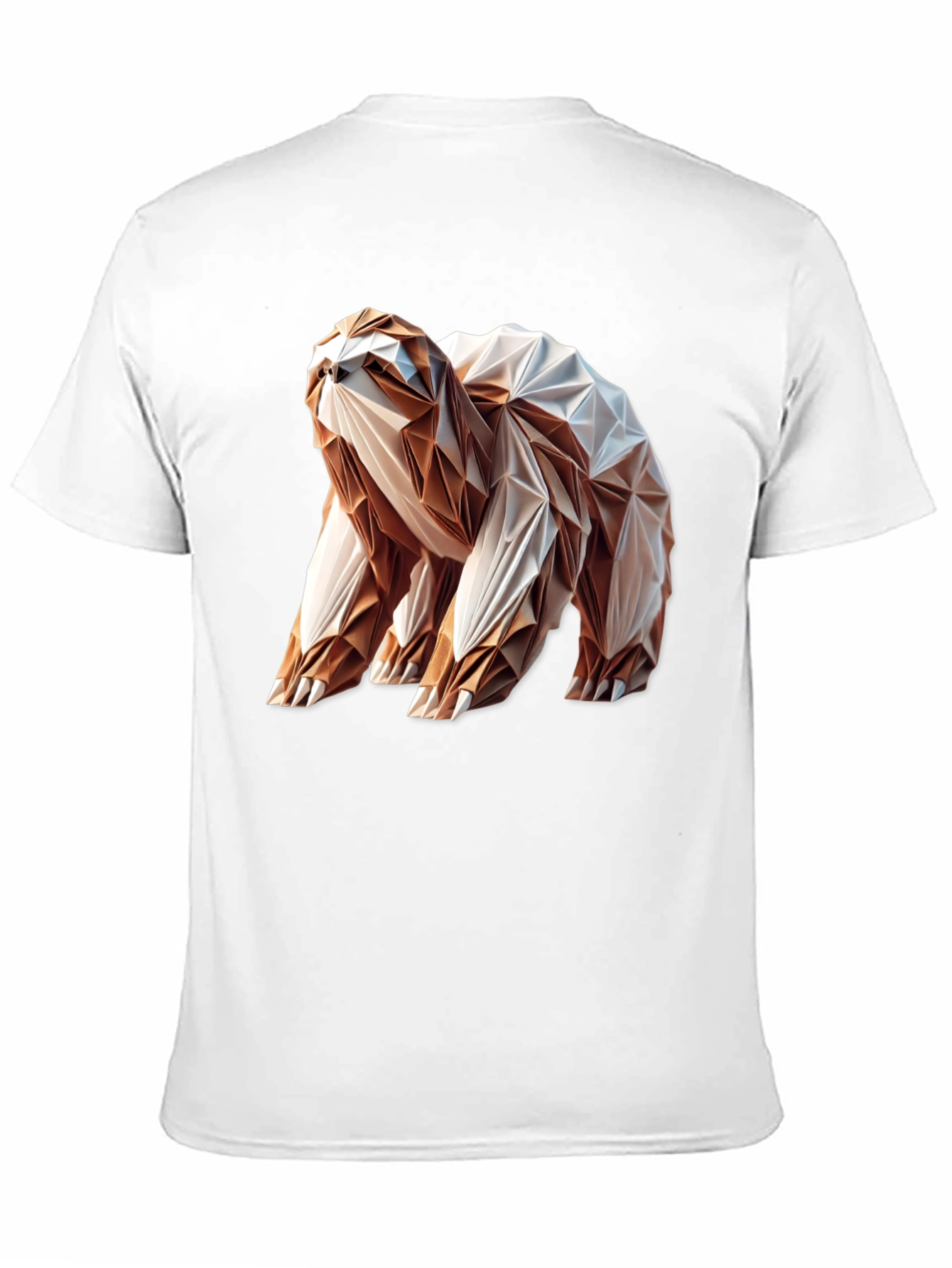 Origami Sloth Graphic Tee - Unique Geometric Design