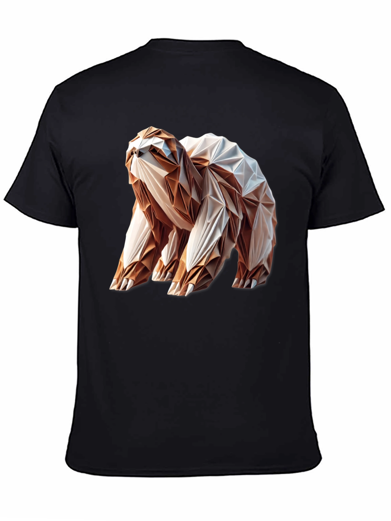 Origami Sloth Graphic Tee - Unique Geometric Design