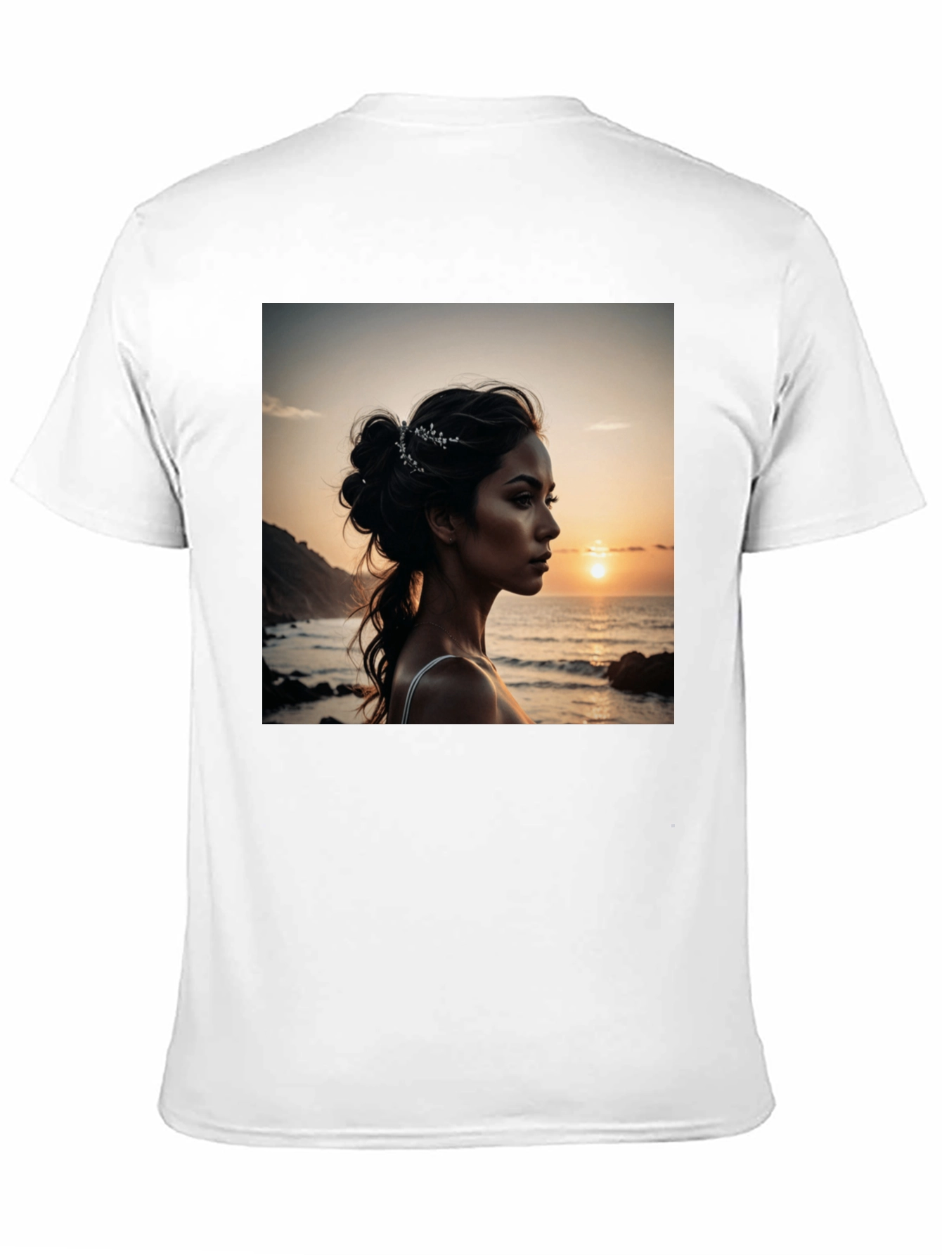 Sunset Beauty Graphic Tee - Classic Black Cotton