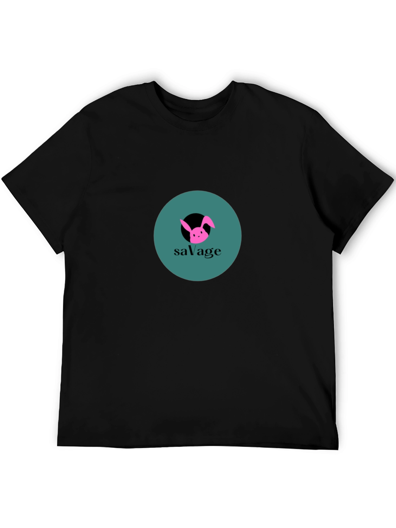 Savage Bunny Graphic Tee - Black