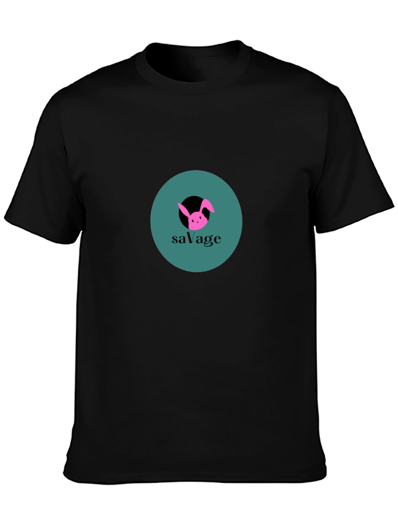 Savage Bunny Graphic Tee - Black