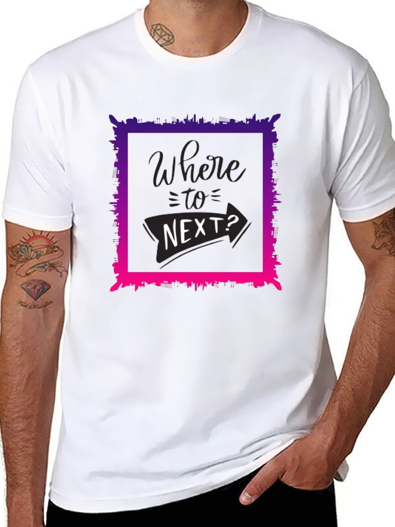 Where To Next? Graphic Tee - Black