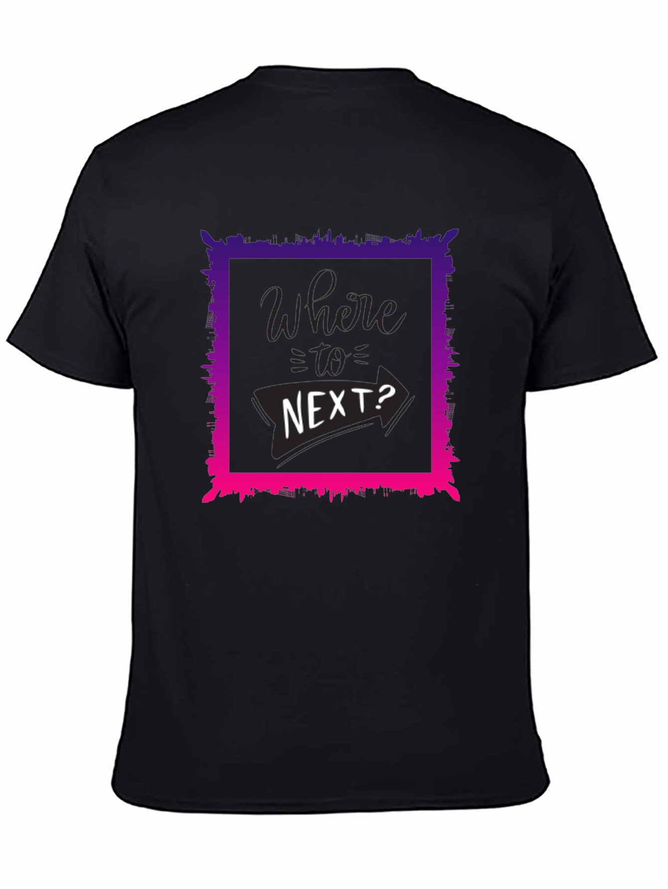 Where To Next? Graphic Tee - Black
