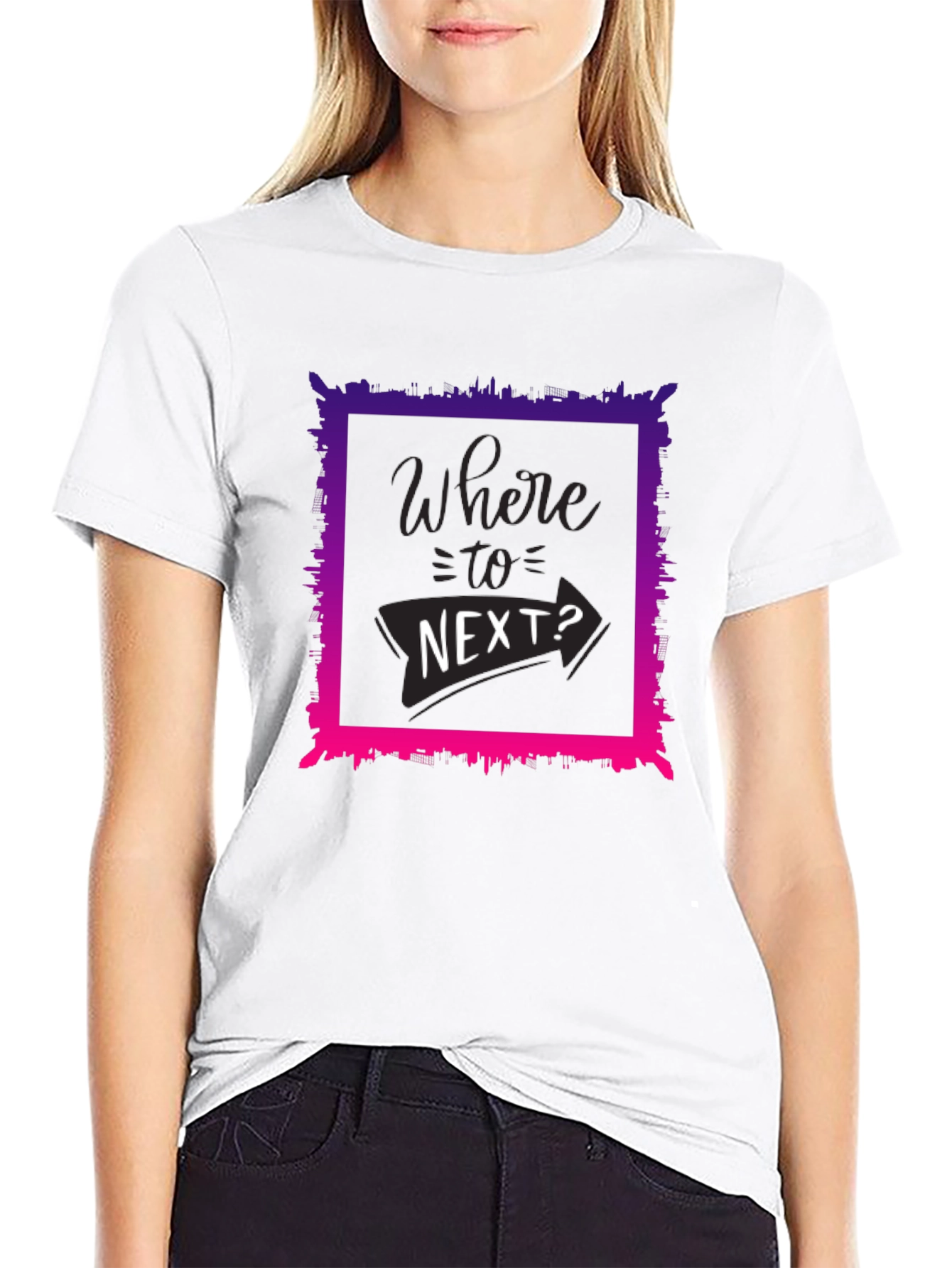 Where To Next? Graphic Tee - Black