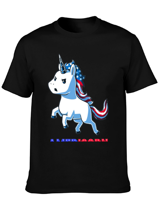 American Unicorn Graphic Tee - Patriotic Style
