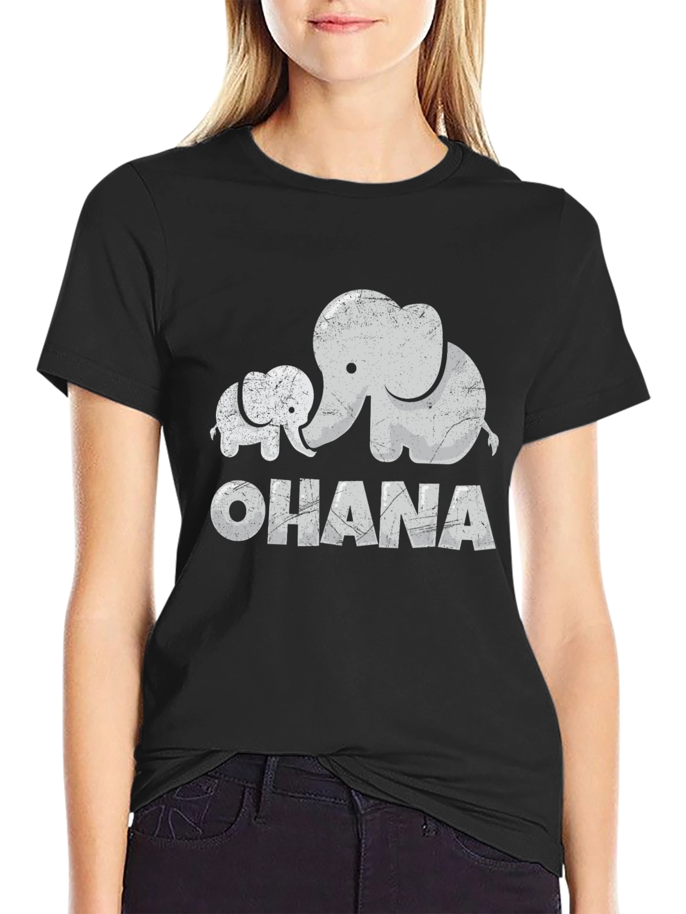 Ohana Elephant T-Shirt - Family Love Graphic Tee