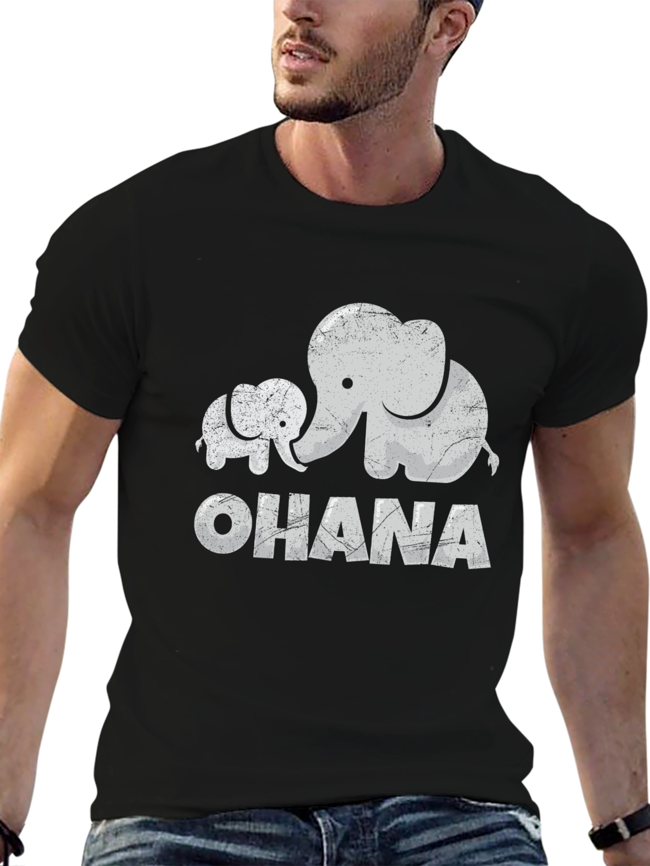 Ohana Elephant T-Shirt - Family Love Graphic Tee