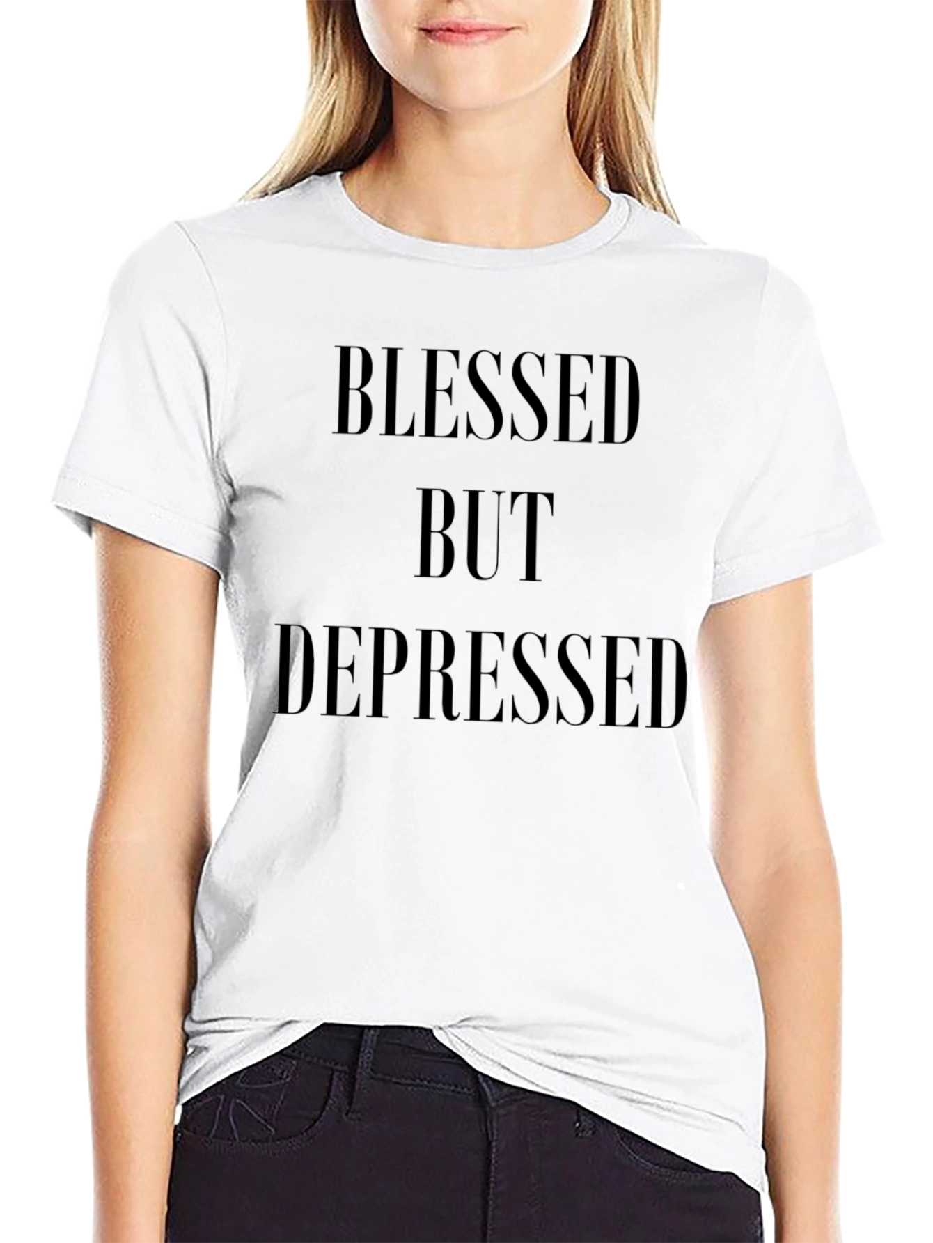 Blessed But Depressed Graphic Tee