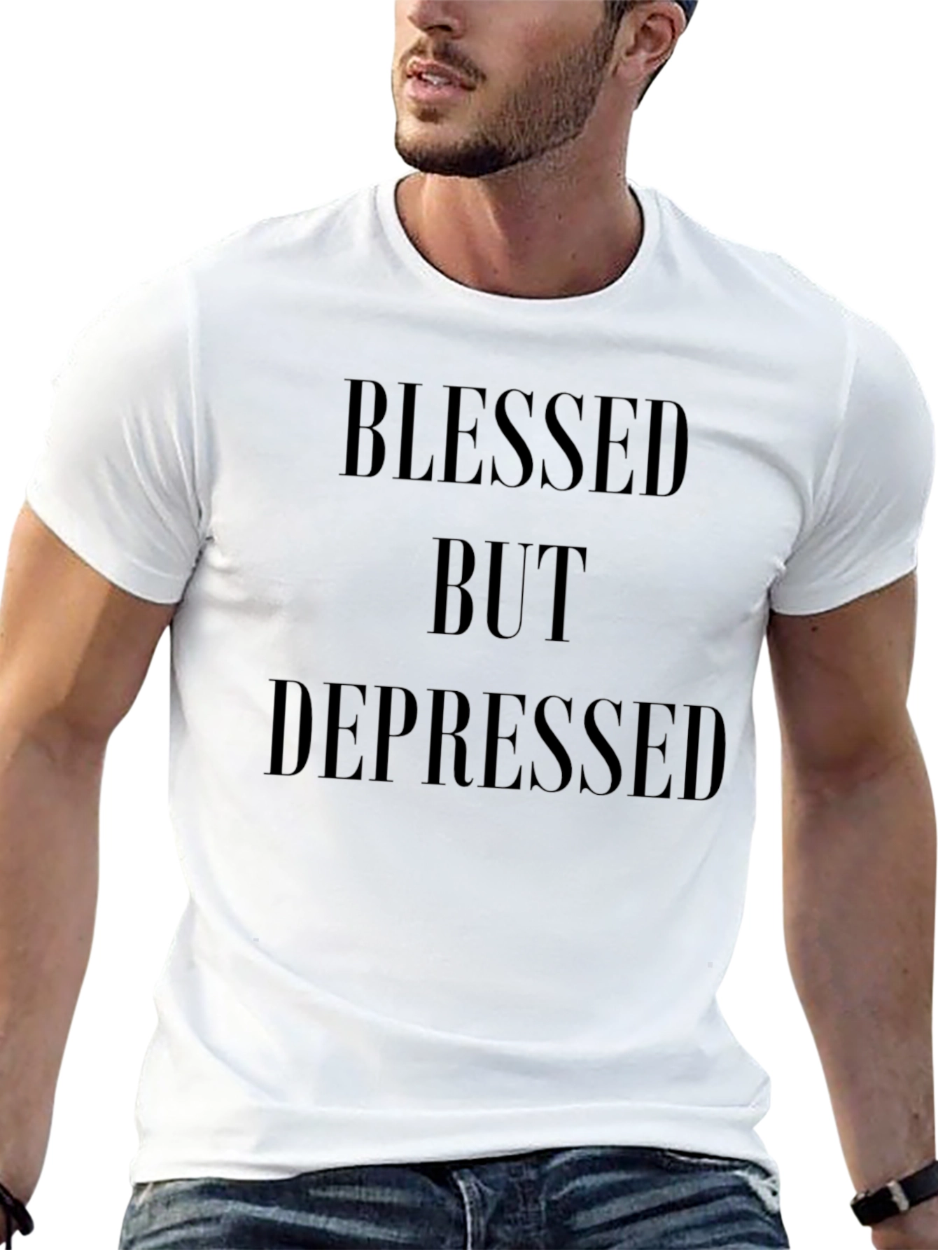 Blessed But Depressed Graphic Tee